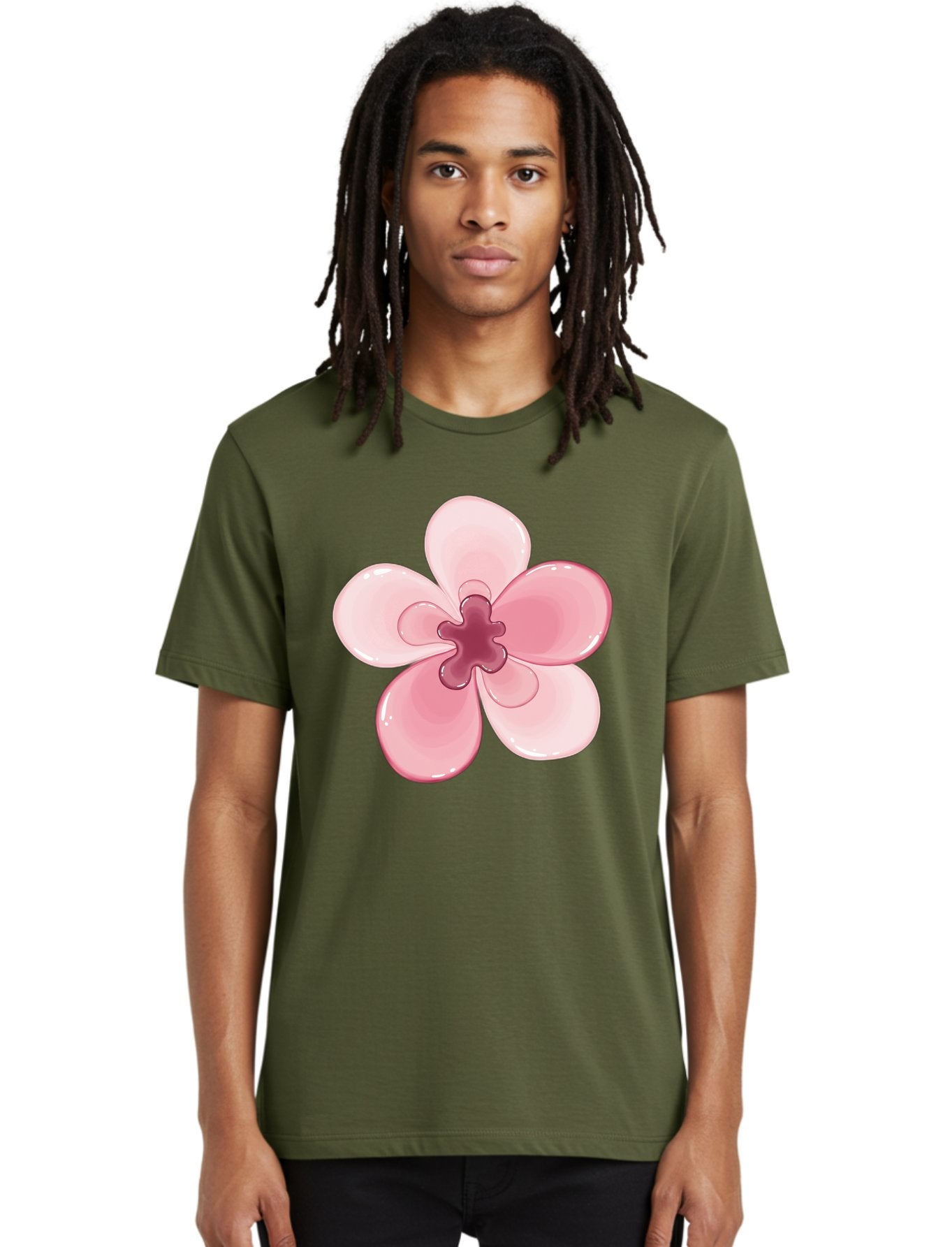 Pink-Flower-1 Men'S Graphic Tee, 100% Cotton, Comfortable Casual Summer Wear, Machine Washable, Vintage Camera, Old Camera, Antique Camera, Black Camera, Classic Photography, Photography Equipment, Nostalgic Device, Film Camera, Camera Art Baj669 25