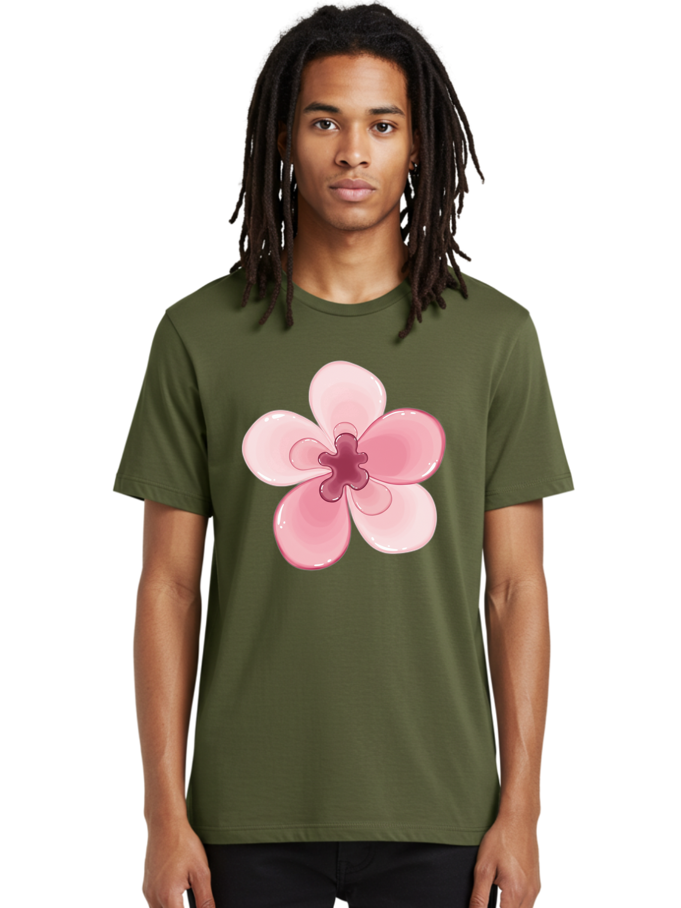 Pink-Flower-1 Men'S Graphic Tee, 100% Cotton, Comfortable Casual Summer Wear, Machine Washable, Vintage Camera, Old Camera, Antique Camera, Black Camera, Classic Photography, Photography Equipment, Nostalgic Device, Film Camera, Camera Art Baj669 21