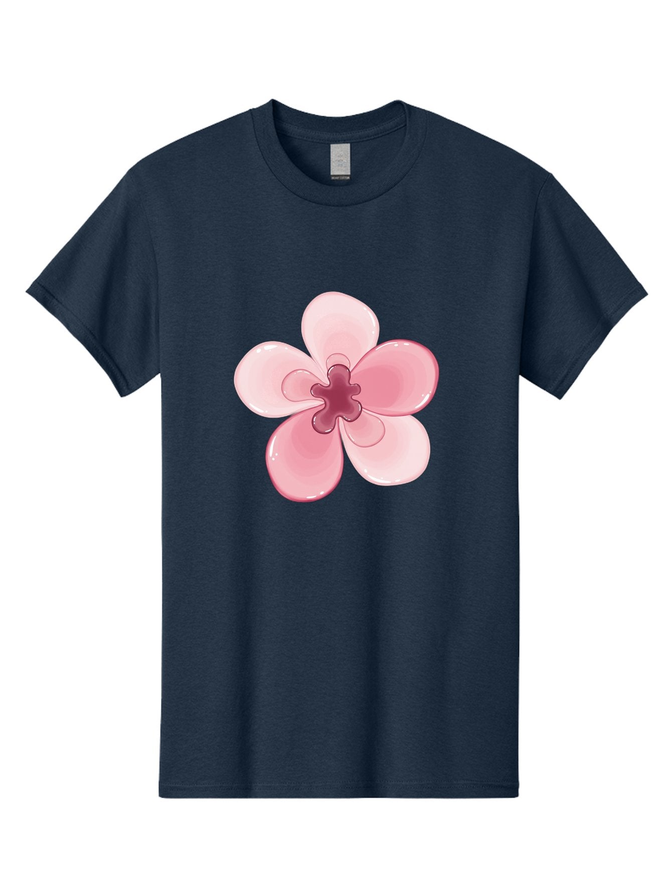 Pink-Flower-1 Men'S Graphic Tee, 100% Cotton, Comfortable Casual Summer Wear, Machine Washable, Vintage Camera, Old Camera, Antique Camera, Black Camera, Classic Photography, Photography Equipment, Nostalgic Device, Film Camera, Camera Art Baj669