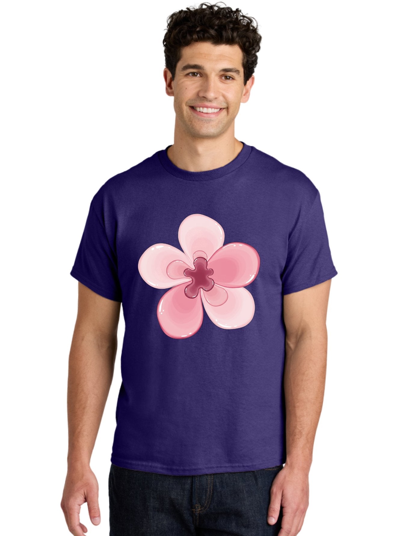 Pink-Flower-1 Men'S Graphic Tee, 100% Cotton, Comfortable Casual Summer Wear, Machine Washable, Vintage Camera, Old Camera, Antique Camera, Black Camera, Classic Photography, Photography Equipment, Nostalgic Device, Film Camera, Camera Art Baj669 26