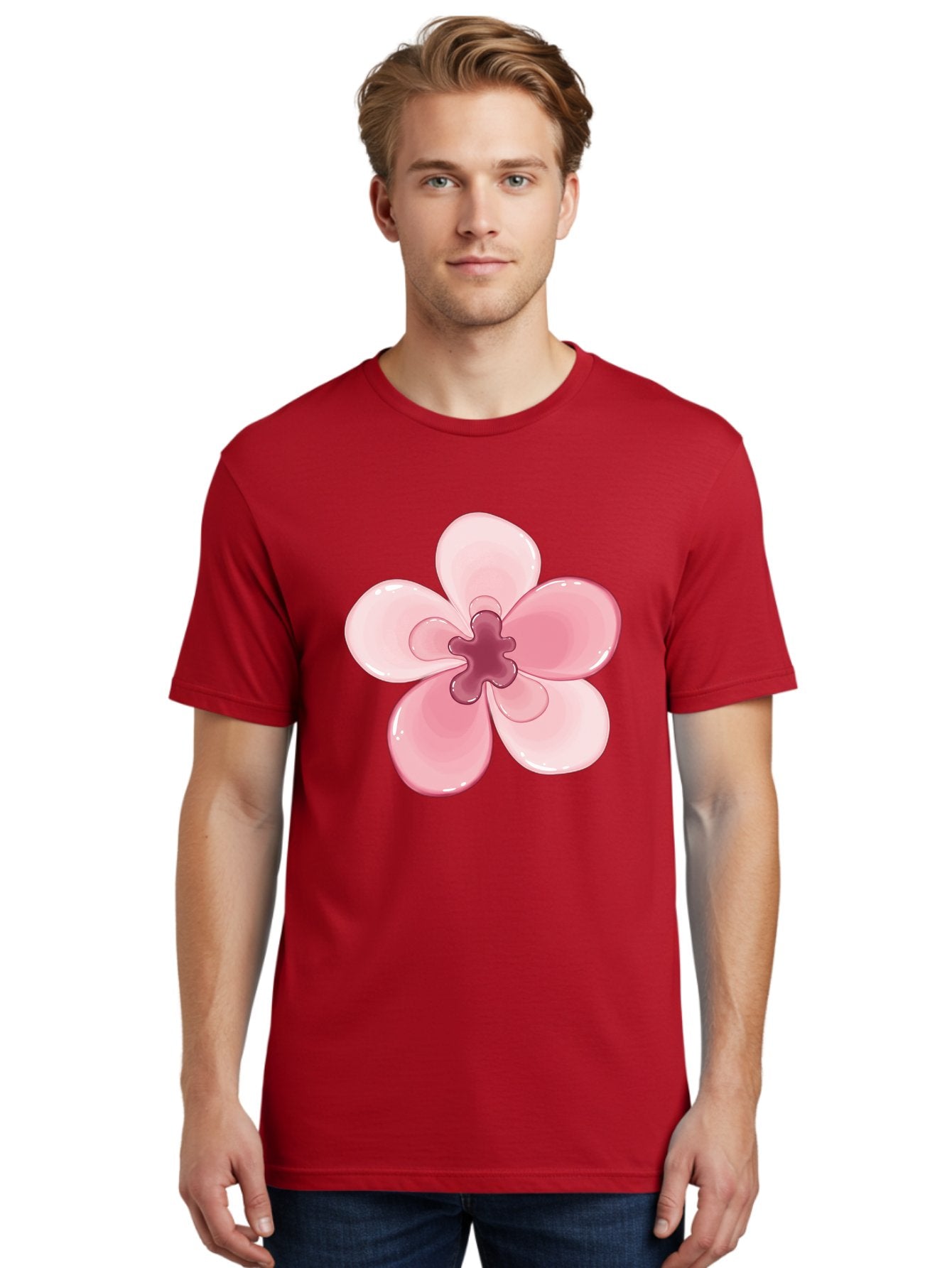 Pink-Flower-1 Men'S Graphic Tee, 100% Cotton, Comfortable Casual Summer Wear, Machine Washable, Vintage Camera, Old Camera, Antique Camera, Black Camera, Classic Photography, Photography Equipment, Nostalgic Device, Film Camera, Camera Art Baj669 22