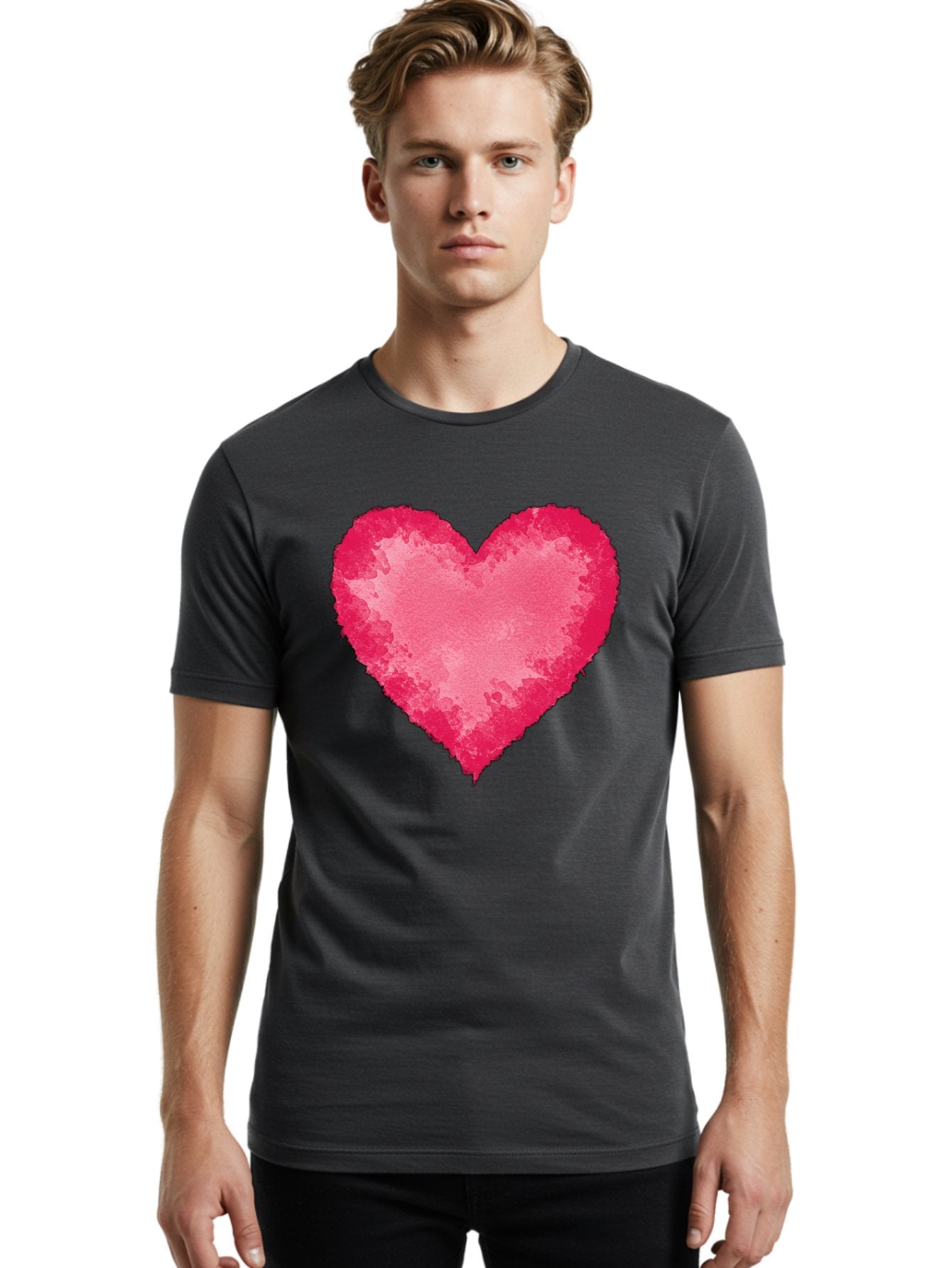 Pink-Heart-2 Men'S Graphic Tee, 100% Cotton, Comfortable Casual Summer Wear, Machine Washable, Vintage Camera, Old Camera, Antique Camera, Black Camera, Classic Photography, Photography Equipment, Nostalgic Device, Film Camera, Camera Art Baj673 17