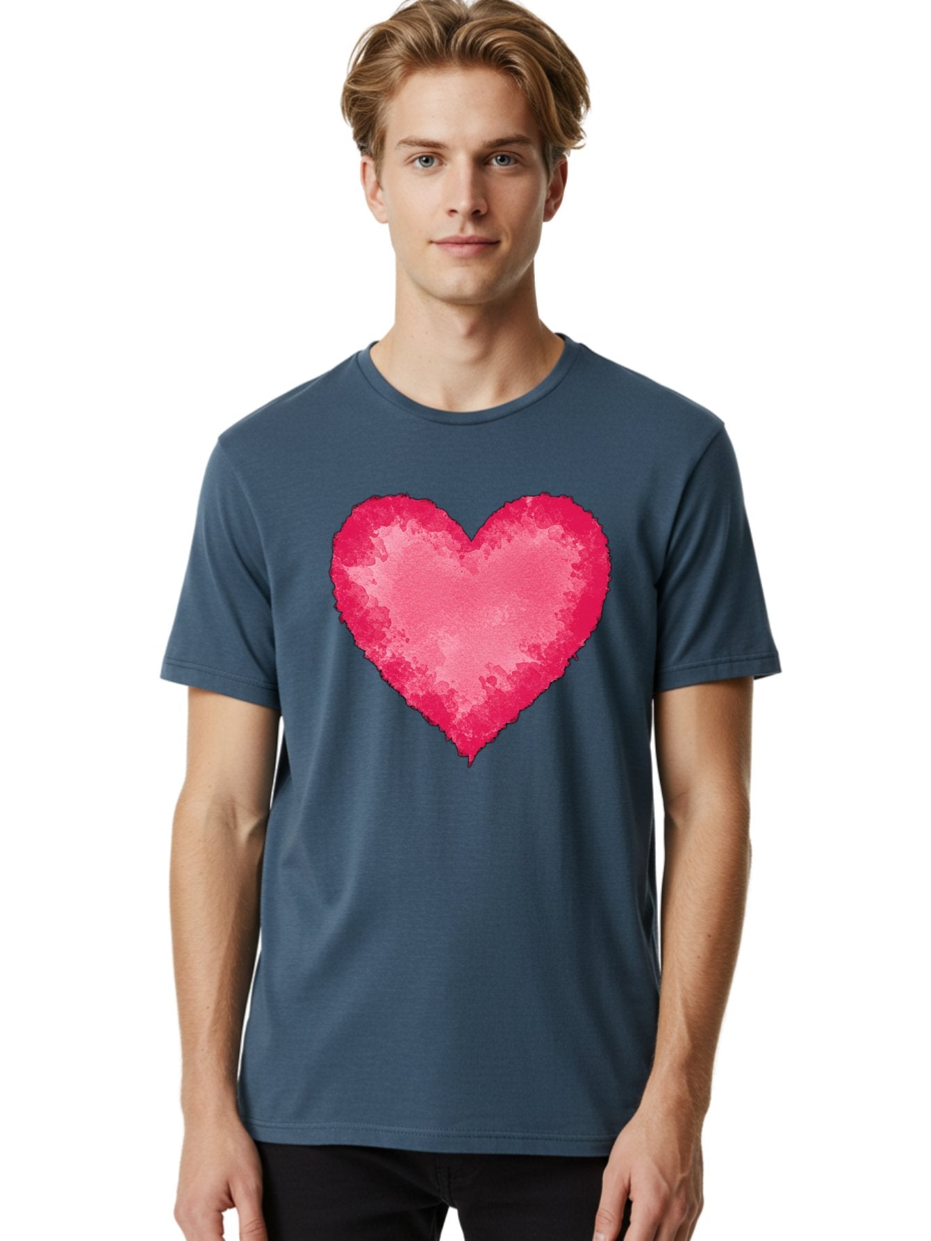Pink-Heart-2 Men'S Graphic Tee, 100% Cotton, Comfortable Casual Summer Wear, Machine Washable, Vintage Camera, Old Camera, Antique Camera, Black Camera, Classic Photography, Photography Equipment, Nostalgic Device, Film Camera, Camera Art Baj673 19