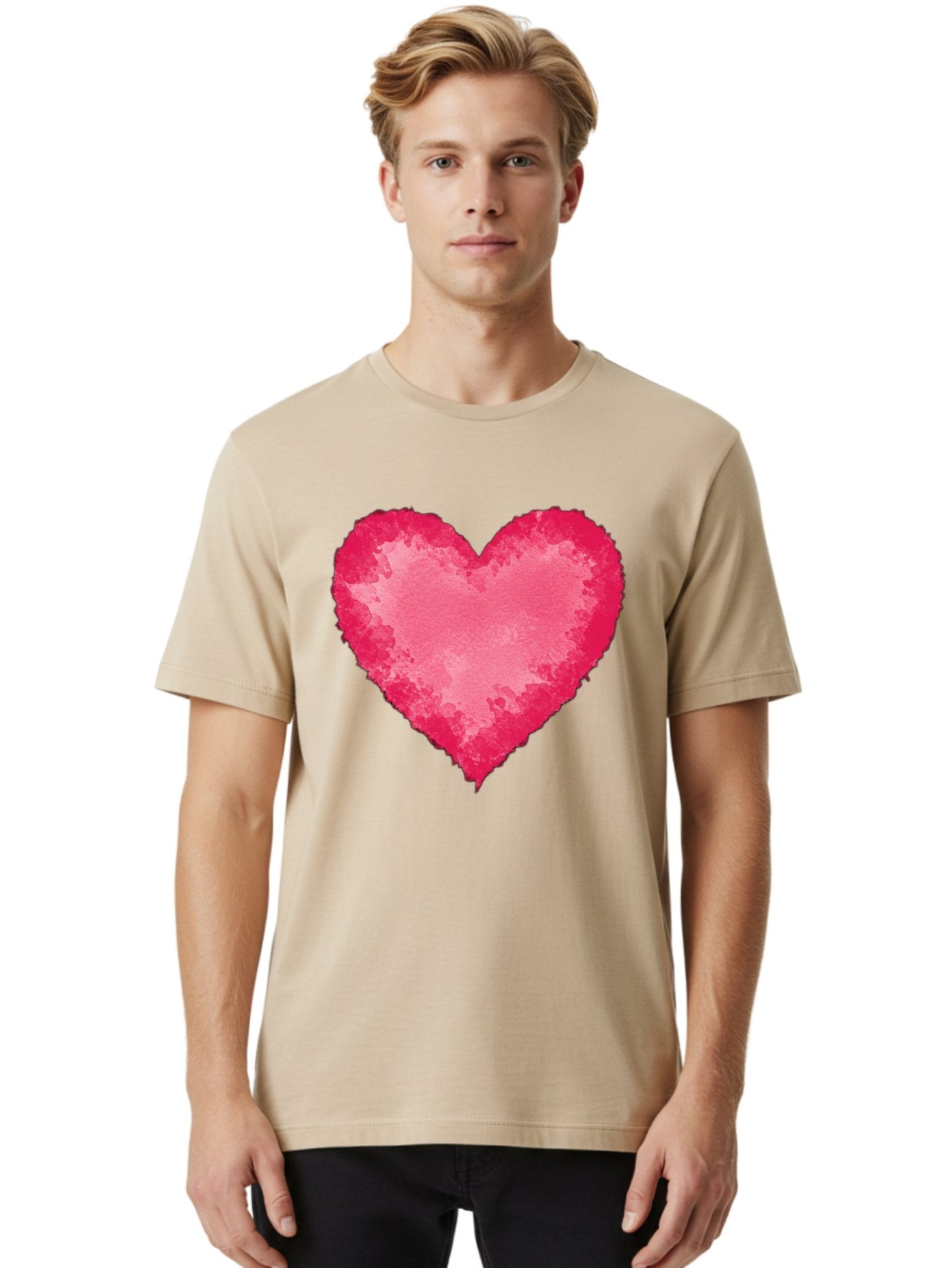Pink-Heart-2 Men'S Graphic Tee, 100% Cotton, Comfortable Casual Summer Wear, Machine Washable, Vintage Camera, Old Camera, Antique Camera, Black Camera, Classic Photography, Photography Equipment, Nostalgic Device, Film Camera, Camera Art Baj673 26