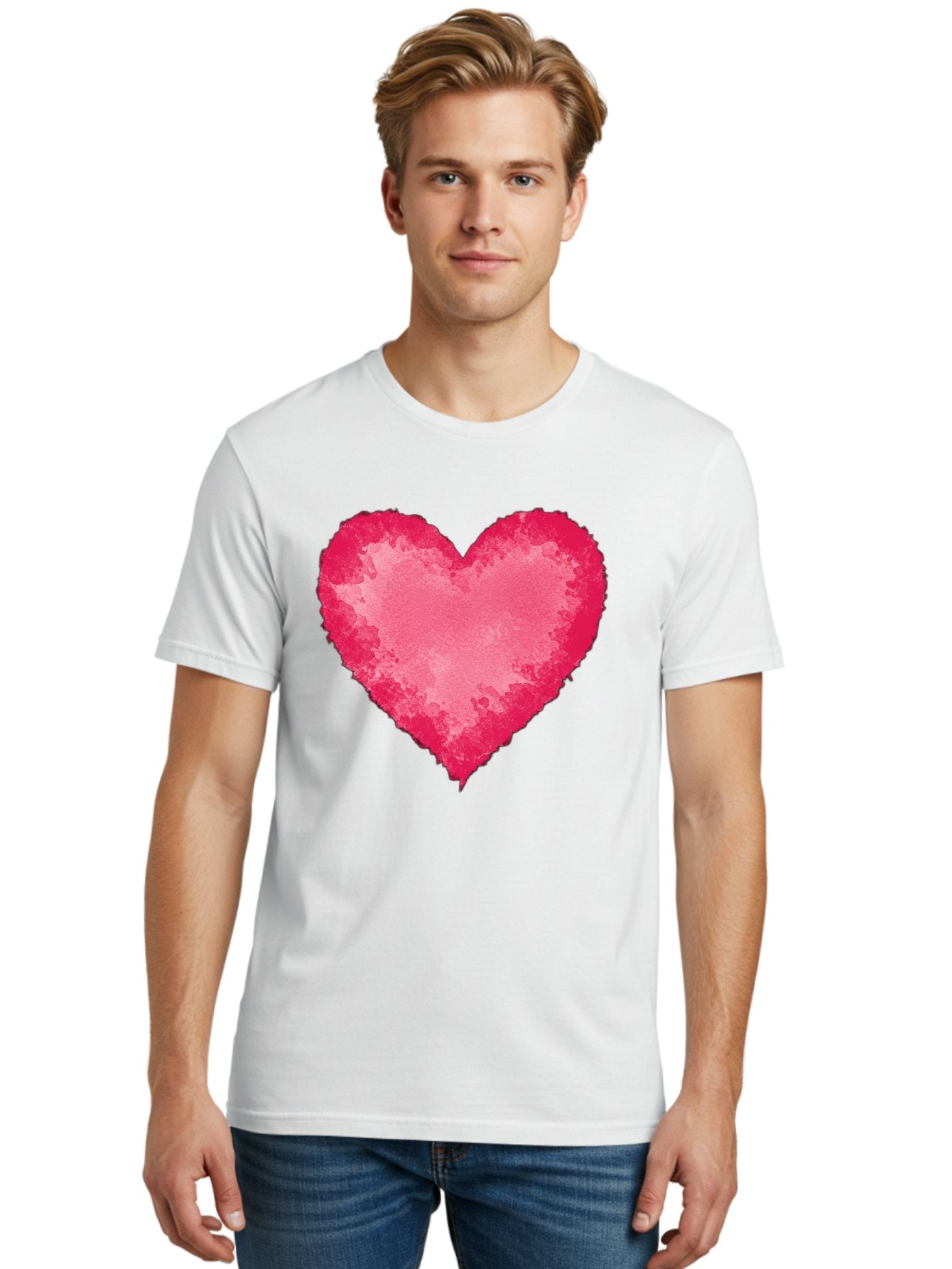 Pink-Heart-2 Men'S Graphic Tee, 100% Cotton, Comfortable Casual Summer Wear, Machine Washable, Vintage Camera, Old Camera, Antique Camera, Black Camera, Classic Photography, Photography Equipment, Nostalgic Device, Film Camera, Camera Art Baj673 23