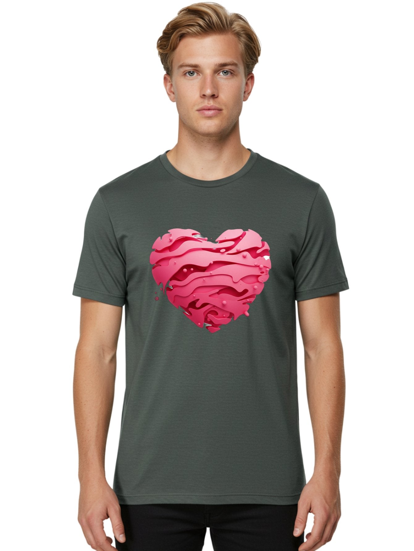 Pink-Heart-5 Men'S Graphic Tee, 100% Cotton, Comfortable Casual Summer Wear, Machine Washable, Vintage Camera, Old Camera, Antique Camera, Black Camera, Classic Photography, Photography Equipment, Nostalgic Device, Film Camera, Camera Art Baj676 29