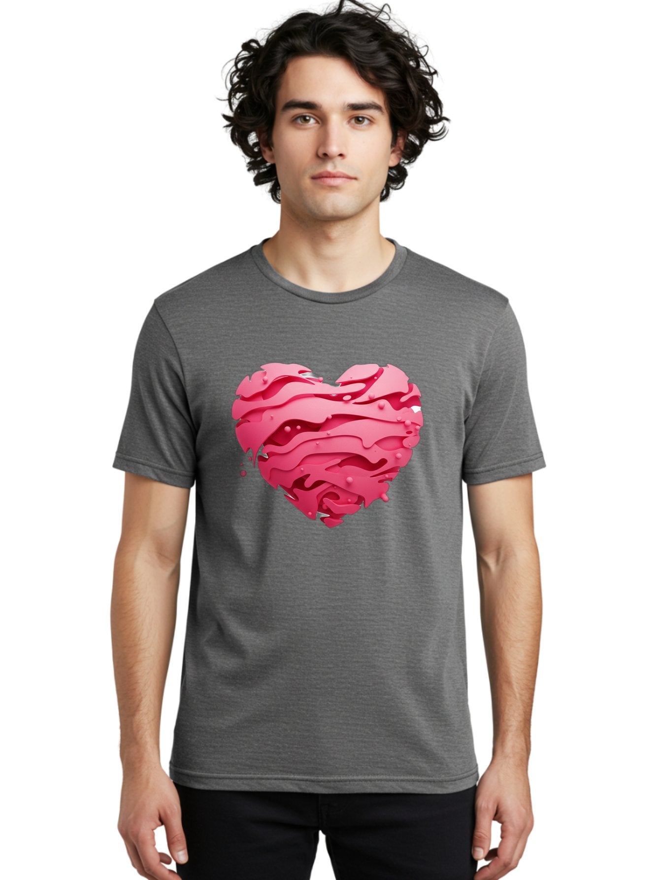 Pink-Heart-5 Men'S Graphic Tee, 100% Cotton, Comfortable Casual Summer Wear, Machine Washable, Vintage Camera, Old Camera, Antique Camera, Black Camera, Classic Photography, Photography Equipment, Nostalgic Device, Film Camera, Camera Art Baj676 27