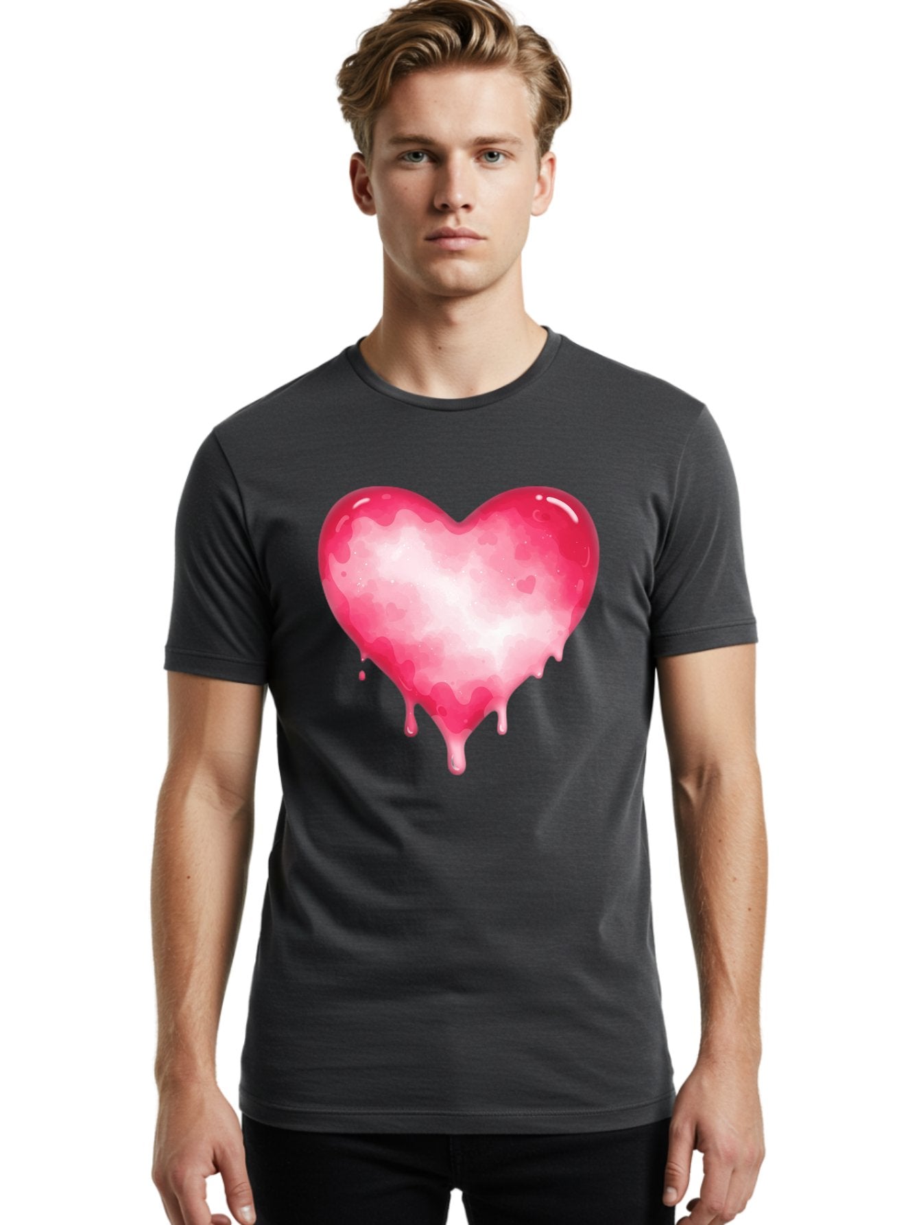 Pink-Heart-6 Men'S Graphic Tee, 100% Cotton, Comfortable Casual Summer Wear, Machine Washable, Vintage Camera, Old Camera, Antique Camera, Black Camera, Classic Photography, Photography Equipment, Nostalgic Device, Film Camera, Camera Art Baj677 24