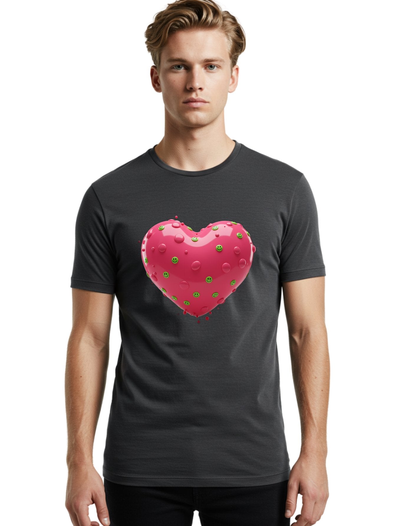 Pink-Heart-Pimples Men'S Graphic Tee, 100% Cotton, Comfortable Casual Summer Wear, Machine Washable, Vintage Camera, Old Camera, Antique Camera, Black Camera, Classic Photography, Photography Equipment, Nostalgic Device, Film Camera, Baj682 23