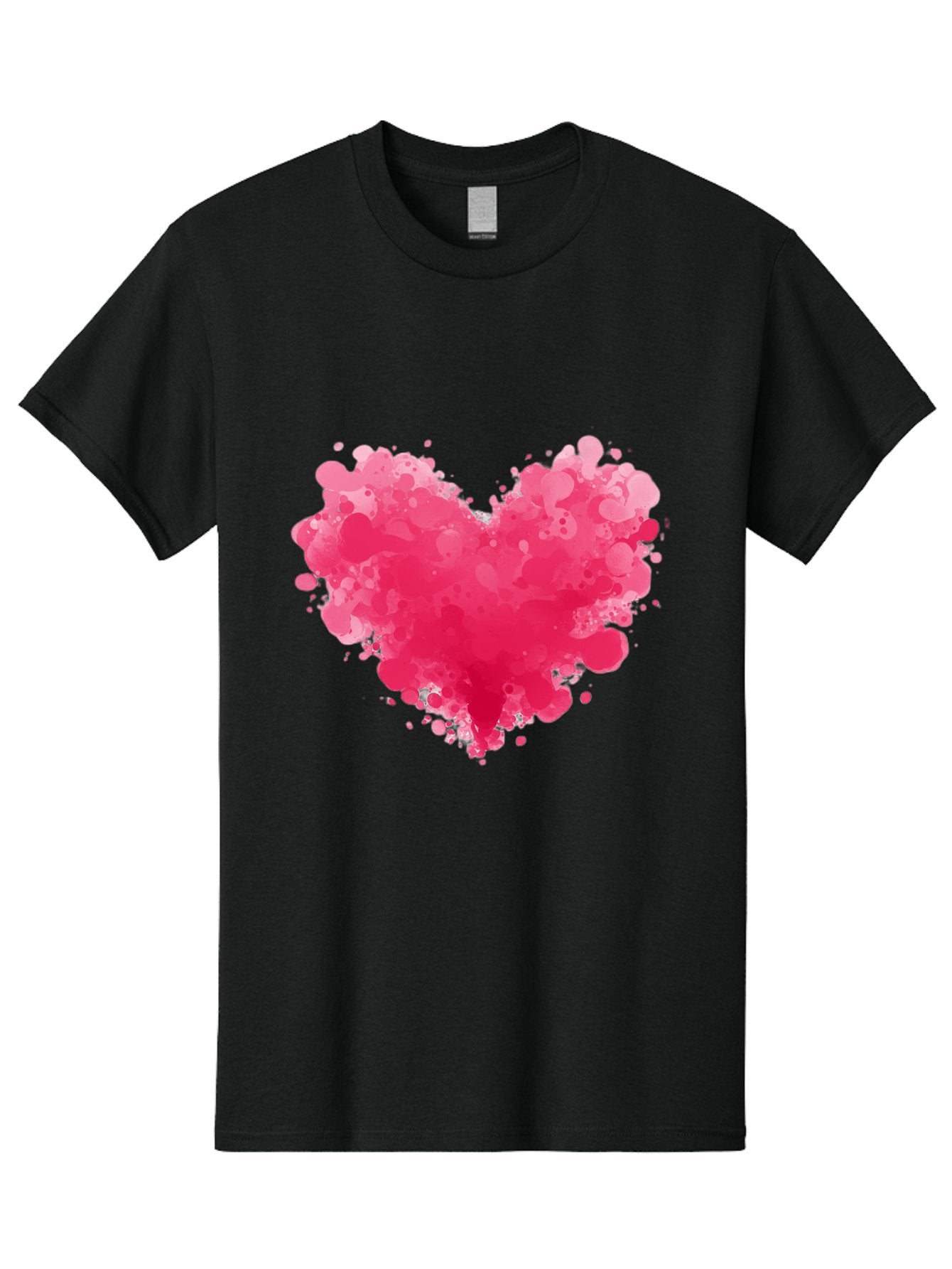 Pink-Heart-Splatter Men'S Graphic Tee, 100% Cotton, Comfortable Casual Summer Wear, Machine Washable, Vintage Camera, Old Camera, Antique Camera, Black Camera, Classic Photography, Photography Equipment, Nostalgic Device, Film Camera, Baj683