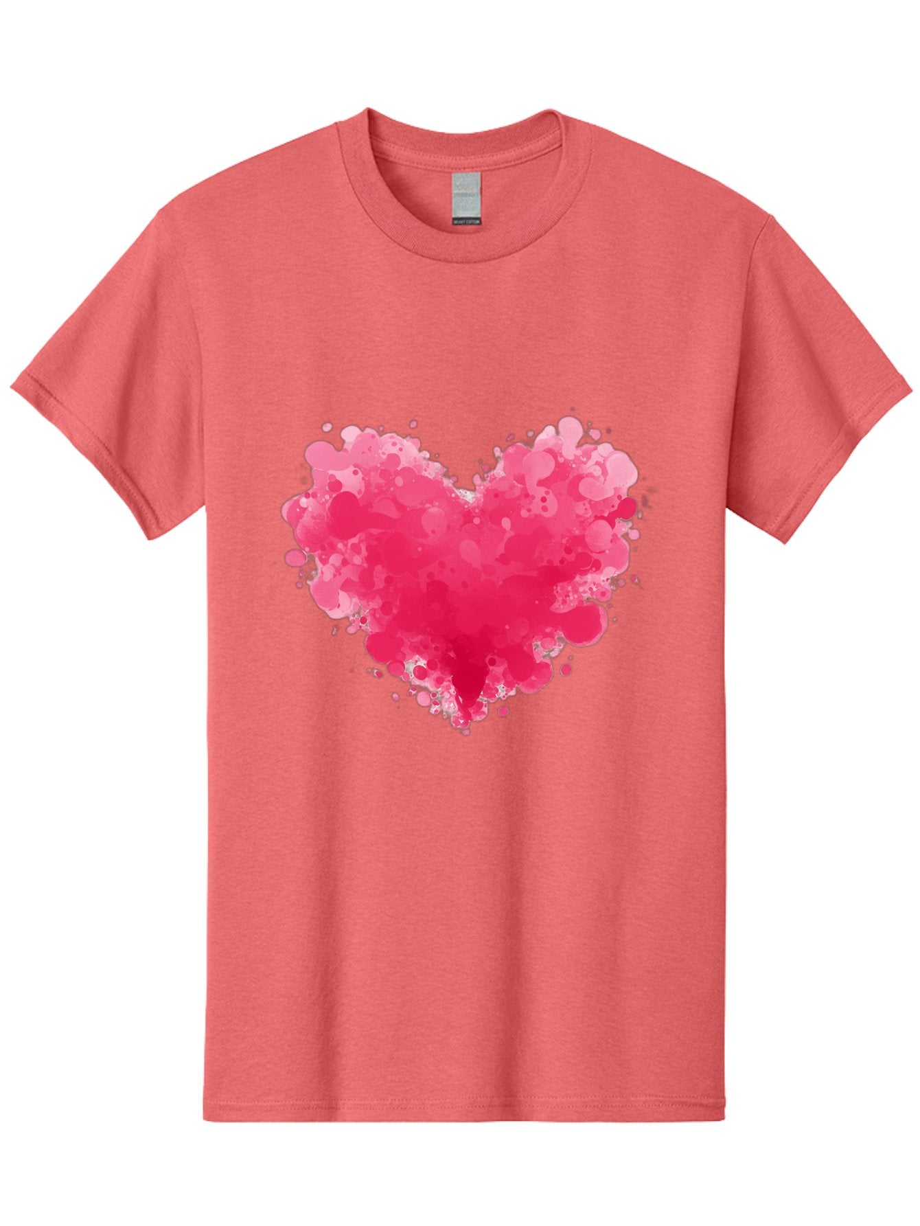 Pink-Heart-Splatter Men'S Graphic Tee, 100% Cotton, Comfortable Casual Summer Wear, Machine Washable, Vintage Camera, Old Camera, Antique Camera, Black Camera, Classic Photography, Photography Equipment, Nostalgic Device, Film Camera, Baj683 7