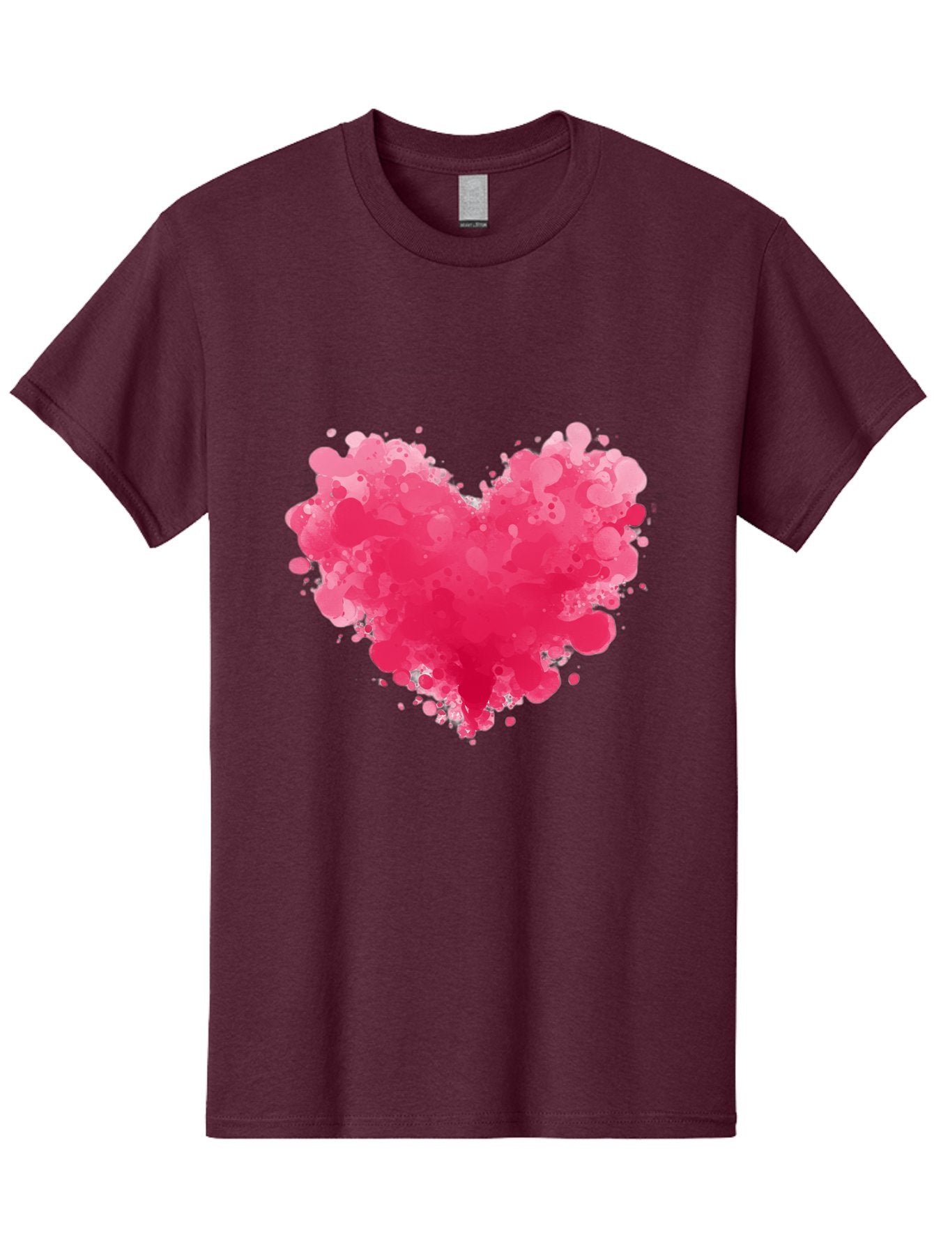 Pink-Heart-Splatter Men'S Graphic Tee, 100% Cotton, Comfortable Casual Summer Wear, Machine Washable, Vintage Camera, Old Camera, Antique Camera, Black Camera, Classic Photography, Photography Equipment, Nostalgic Device, Film Camera, Baj683 9