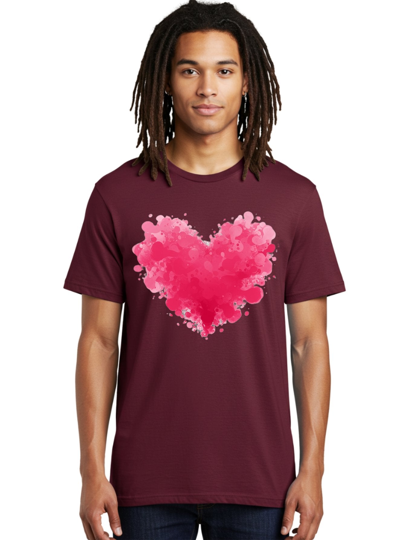 Pink-Heart-Splatter Men'S Graphic Tee, 100% Cotton, Comfortable Casual Summer Wear, Machine Washable, Vintage Camera, Old Camera, Antique Camera, Black Camera, Classic Photography, Photography Equipment, Nostalgic Device, Film Camera, Baj683 26