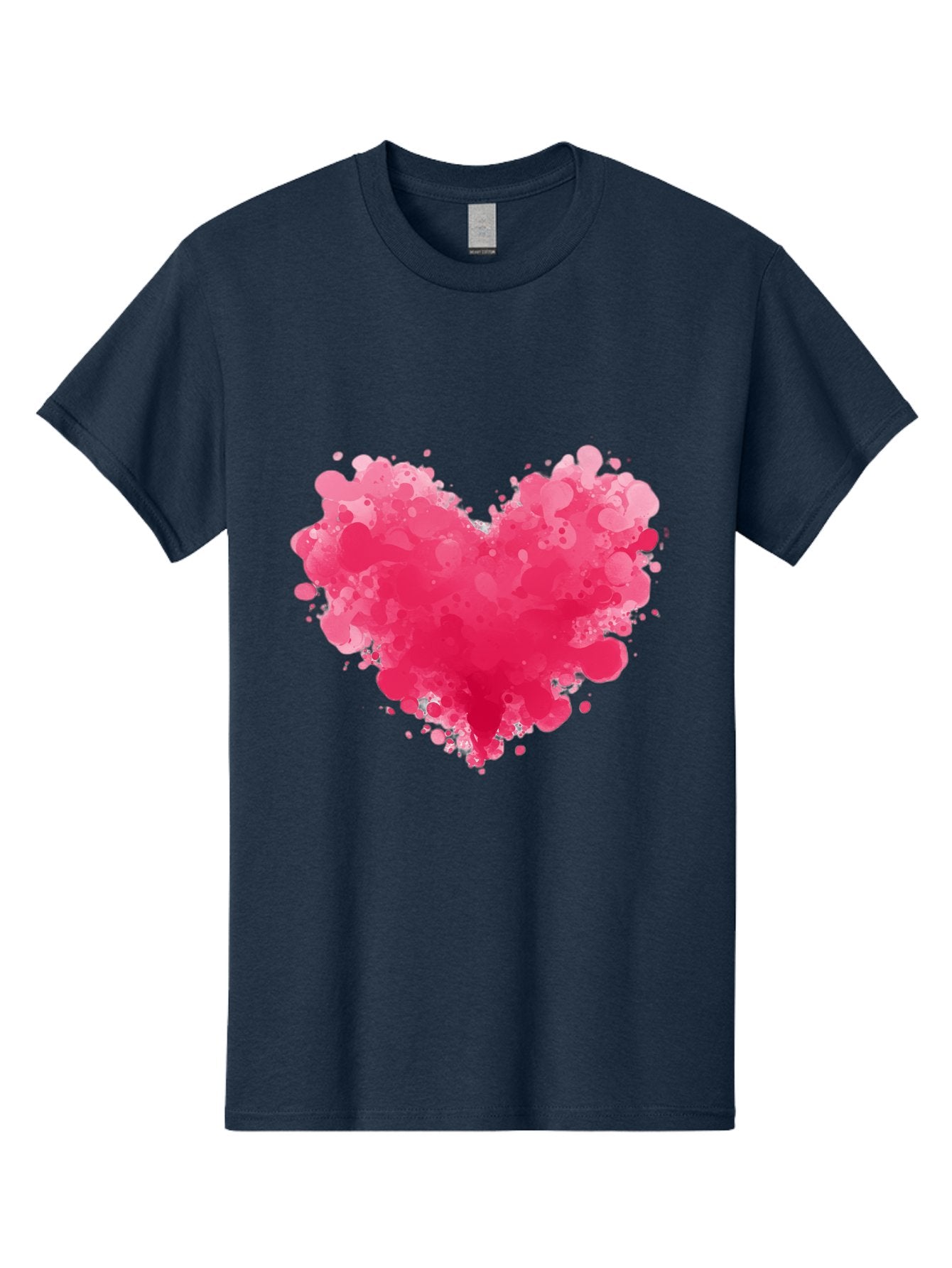 Pink-Heart-Splatter Men'S Graphic Tee, 100% Cotton, Comfortable Casual Summer Wear, Machine Washable, Vintage Camera, Old Camera, Antique Camera, Black Camera, Classic Photography, Photography Equipment, Nostalgic Device, Film Camera, Baj683 6
