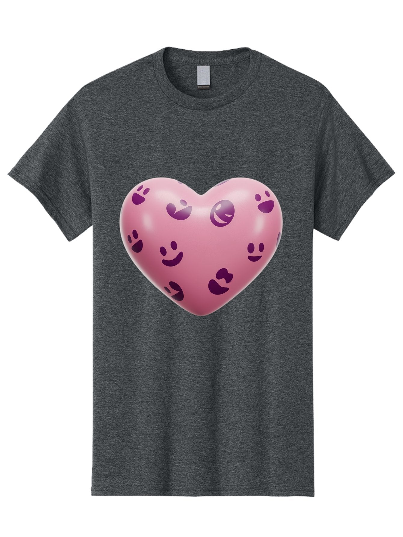 Pink-Heart-With-Purple-Emoji-Faces Men'S Graphic Tee, 100% Cotton, Comfortable Casual Summer Wear, Machine Washable, Vintage Camera, Old Camera, Antique Camera, Black Camera, Classic Photography, Photography Equipment, Nostalgic Device, Baj684 8