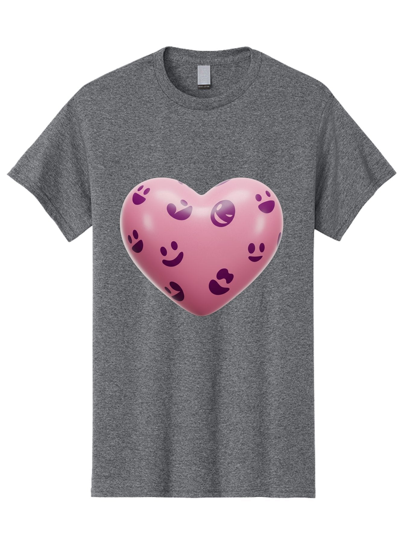 Pink-Heart-With-Purple-Emoji-Faces Men'S Graphic Tee, 100% Cotton, Comfortable Casual Summer Wear, Machine Washable, Vintage Camera, Old Camera, Antique Camera, Black Camera, Classic Photography, Photography Equipment, Nostalgic Device, Baj684 9