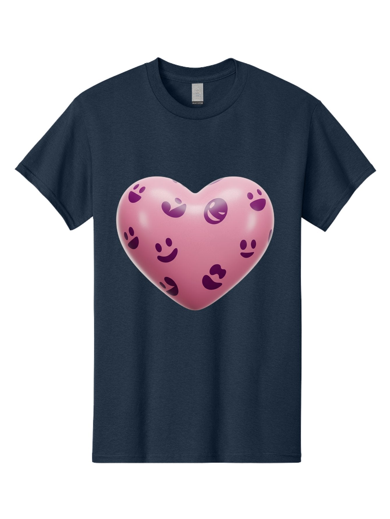 Pink-Heart-With-Purple-Emoji-Faces Men'S Graphic Tee, 100% Cotton, Comfortable Casual Summer Wear, Machine Washable, Vintage Camera, Old Camera, Antique Camera, Black Camera, Classic Photography, Photography Equipment, Nostalgic Device, Baj684 15