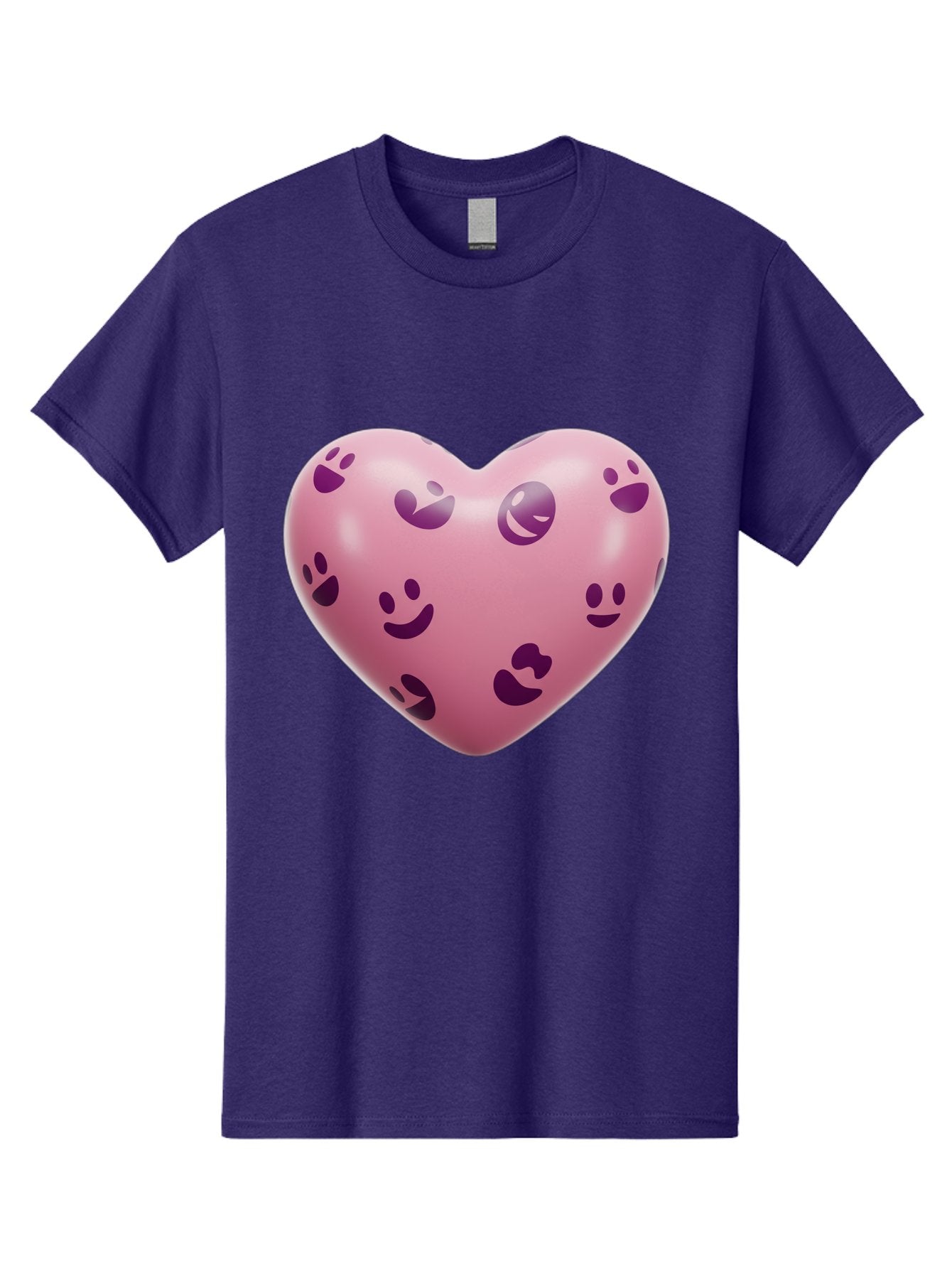 Pink-Heart-With-Purple-Emoji-Faces Men'S Graphic Tee, 100% Cotton, Comfortable Casual Summer Wear, Machine Washable, Vintage Camera, Old Camera, Antique Camera, Black Camera, Classic Photography, Photography Equipment, Nostalgic Device, Baj684 3