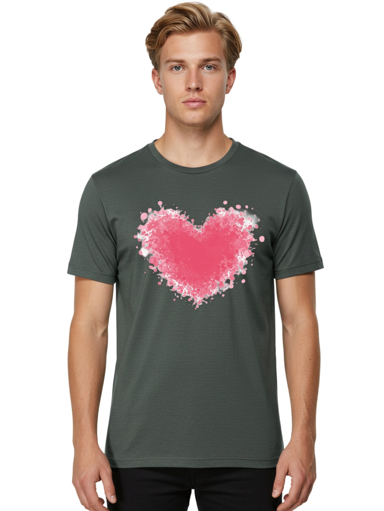 Pink-Heart Men'S Graphic Tee, 100% Cotton, Comfortable Casual Summer Wear, Machine Washable, Vintage Camera, Old Camera, Antique Camera, Black Camera, Classic Photography, Photography Equipment, Nostalgic Device, Film Camera, Camera Art Baj685 18