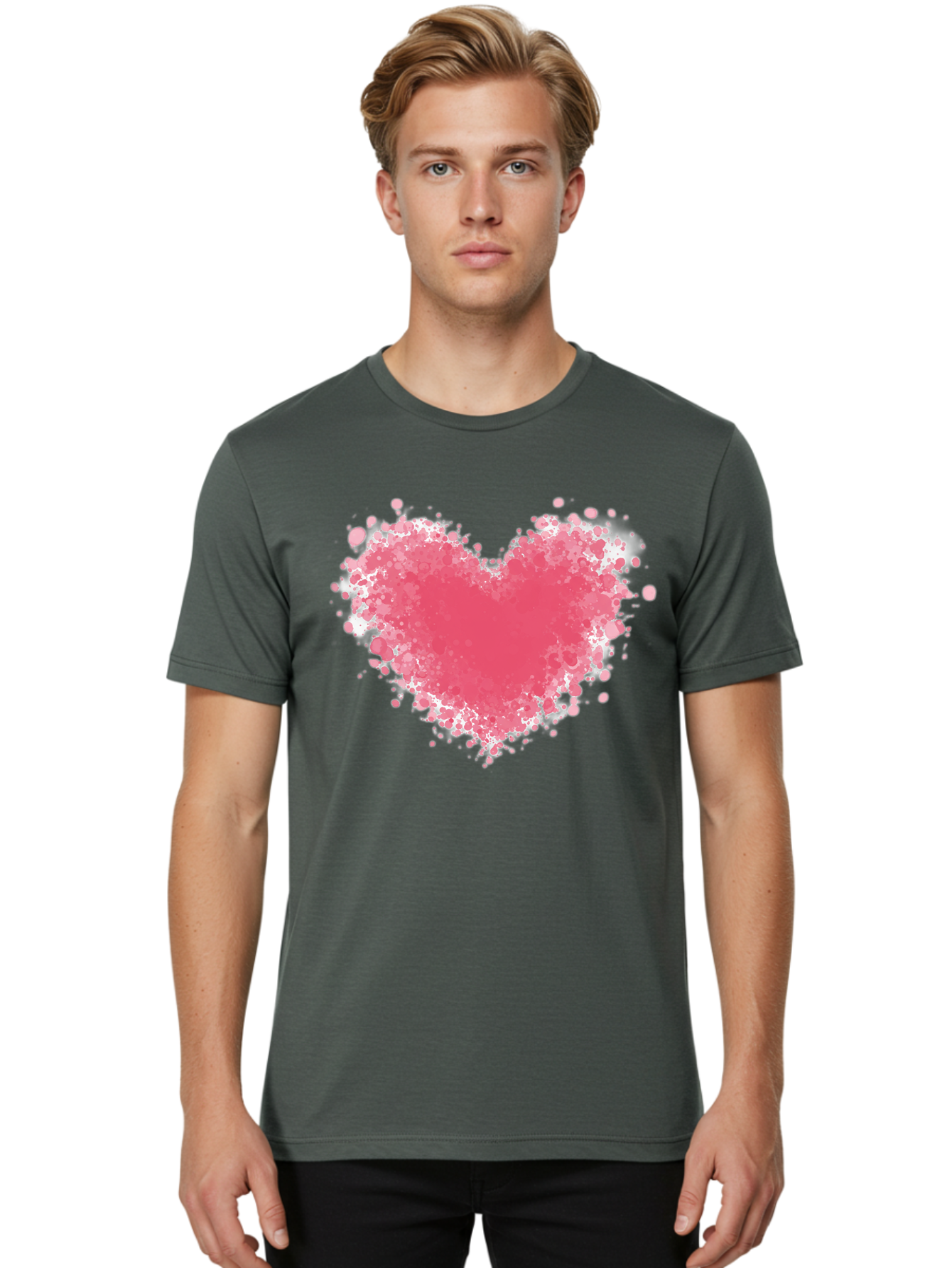 Pink-Heart Men'S Graphic Tee, 100% Cotton, Comfortable Casual Summer Wear, Machine Washable, Vintage Camera, Old Camera, Antique Camera, Black Camera, Classic Photography, Photography Equipment, Nostalgic Device, Film Camera, Camera Art Baj685 27