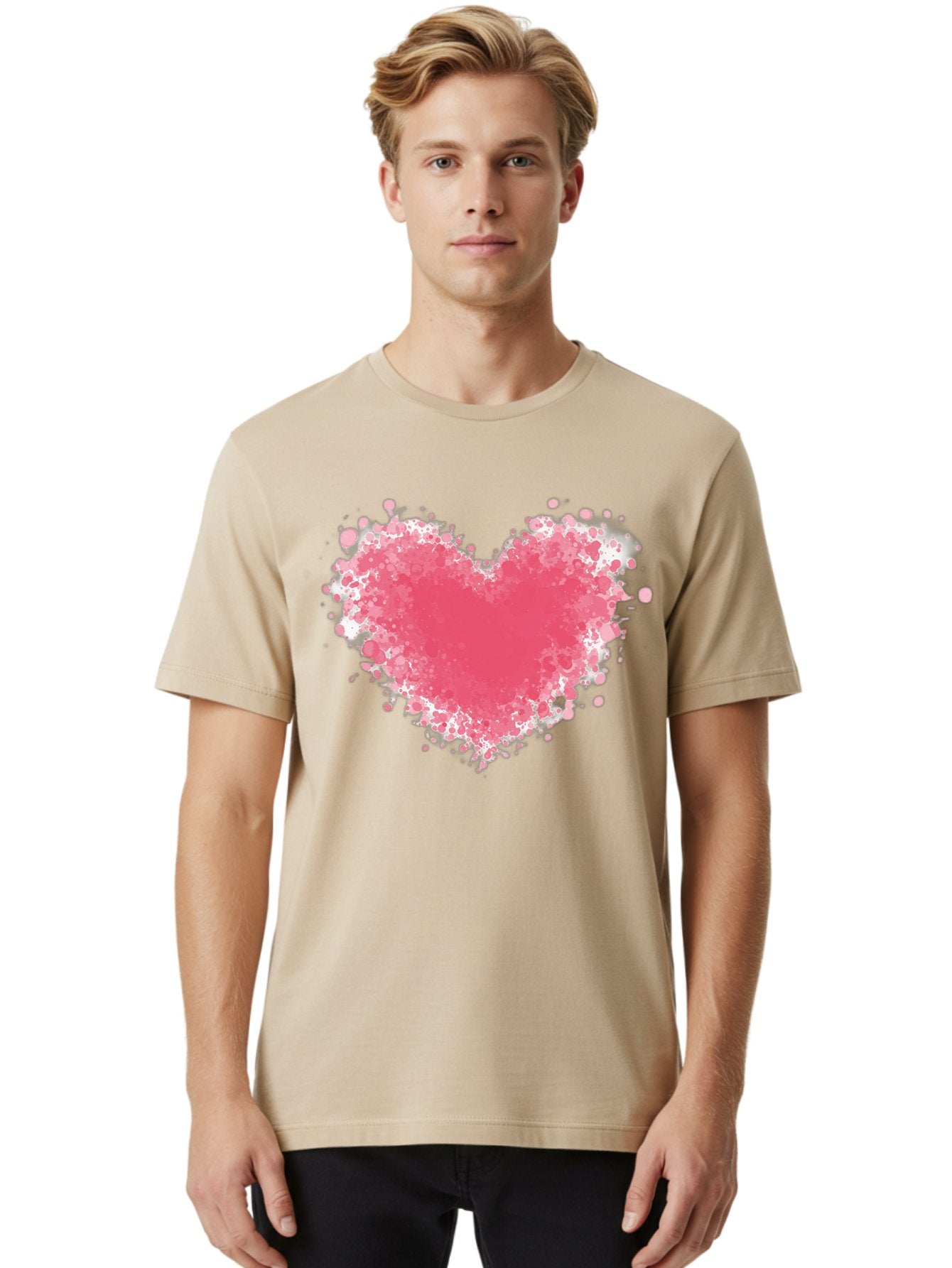 Pink-Heart Men'S Graphic Tee, 100% Cotton, Comfortable Casual Summer Wear, Machine Washable, Vintage Camera, Old Camera, Antique Camera, Black Camera, Classic Photography, Photography Equipment, Nostalgic Device, Film Camera, Camera Art Baj685 28