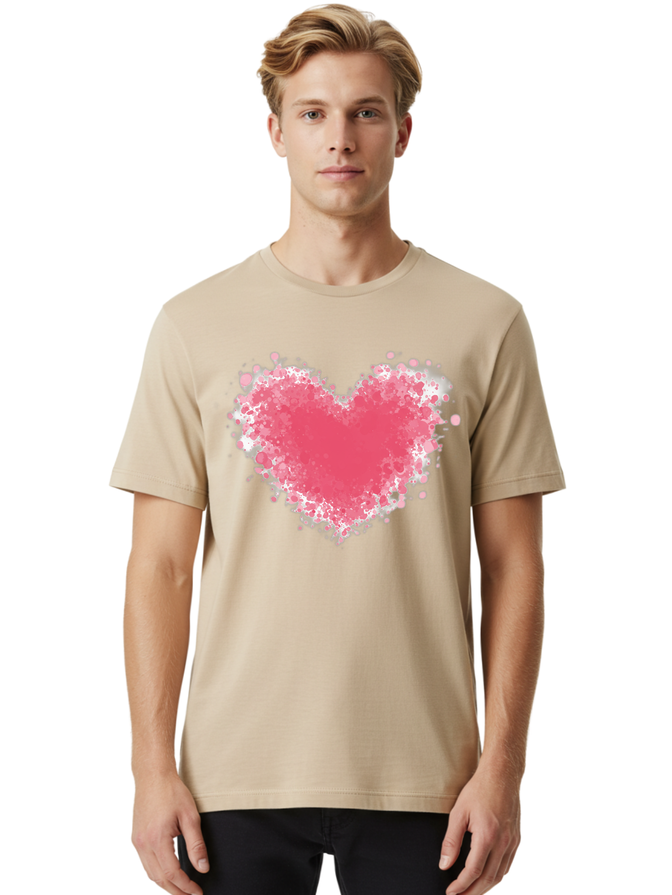 Pink-Heart Men'S Graphic Tee, 100% Cotton, Comfortable Casual Summer Wear, Machine Washable, Vintage Camera, Old Camera, Antique Camera, Black Camera, Classic Photography, Photography Equipment, Nostalgic Device, Film Camera, Camera Art Baj685 18