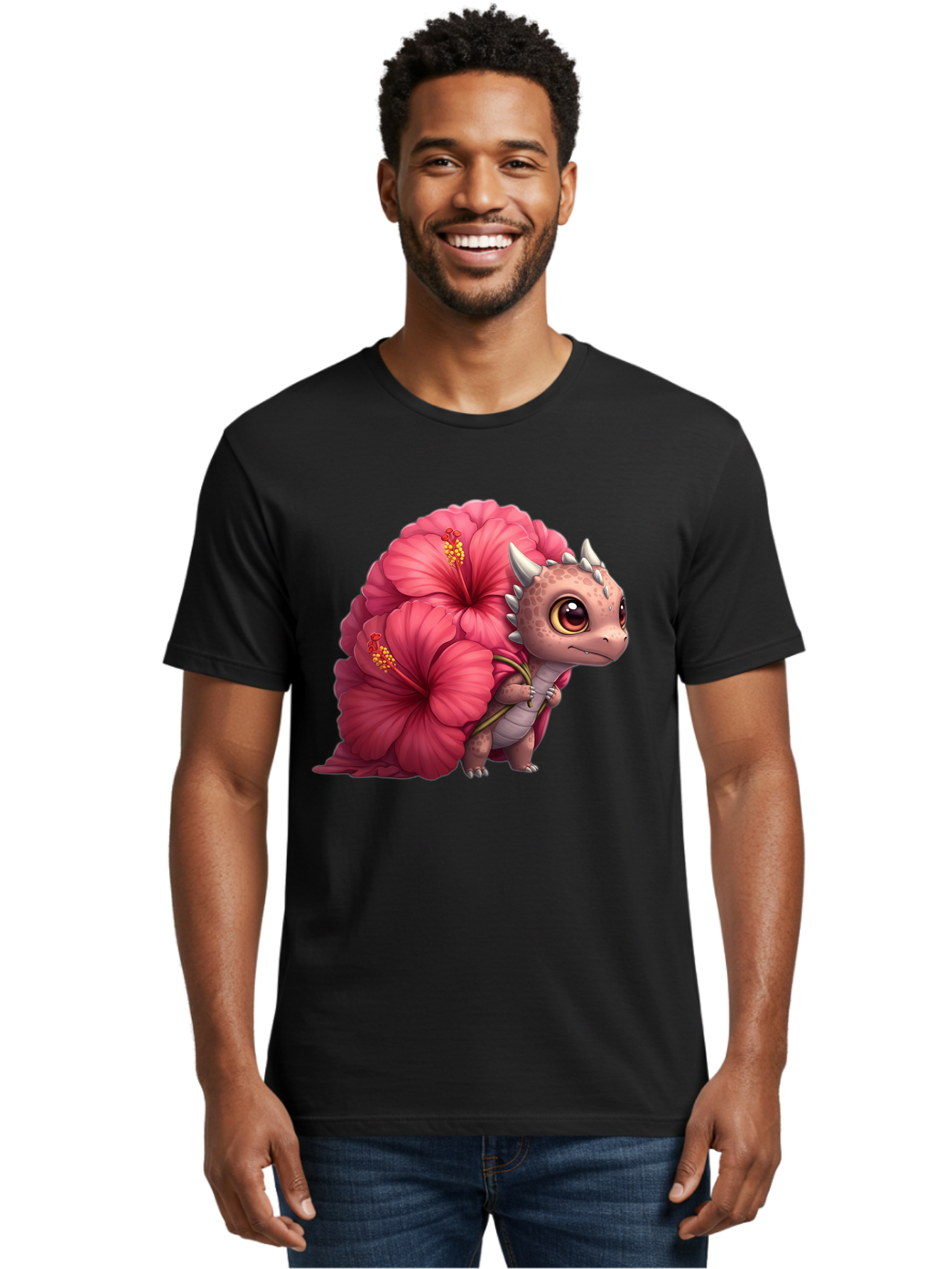 Pink-Hibiscus-Dinosaur Men'S Graphic Tee, 100% Cotton, Comfortable Casual Summer Wear, Machine Washable, Vintage Camera, Old Camera, Antique Camera, Black Camera, Classic Photography, Photography Equipment, Nostalgic Device, Film Camera, Baj686 27
