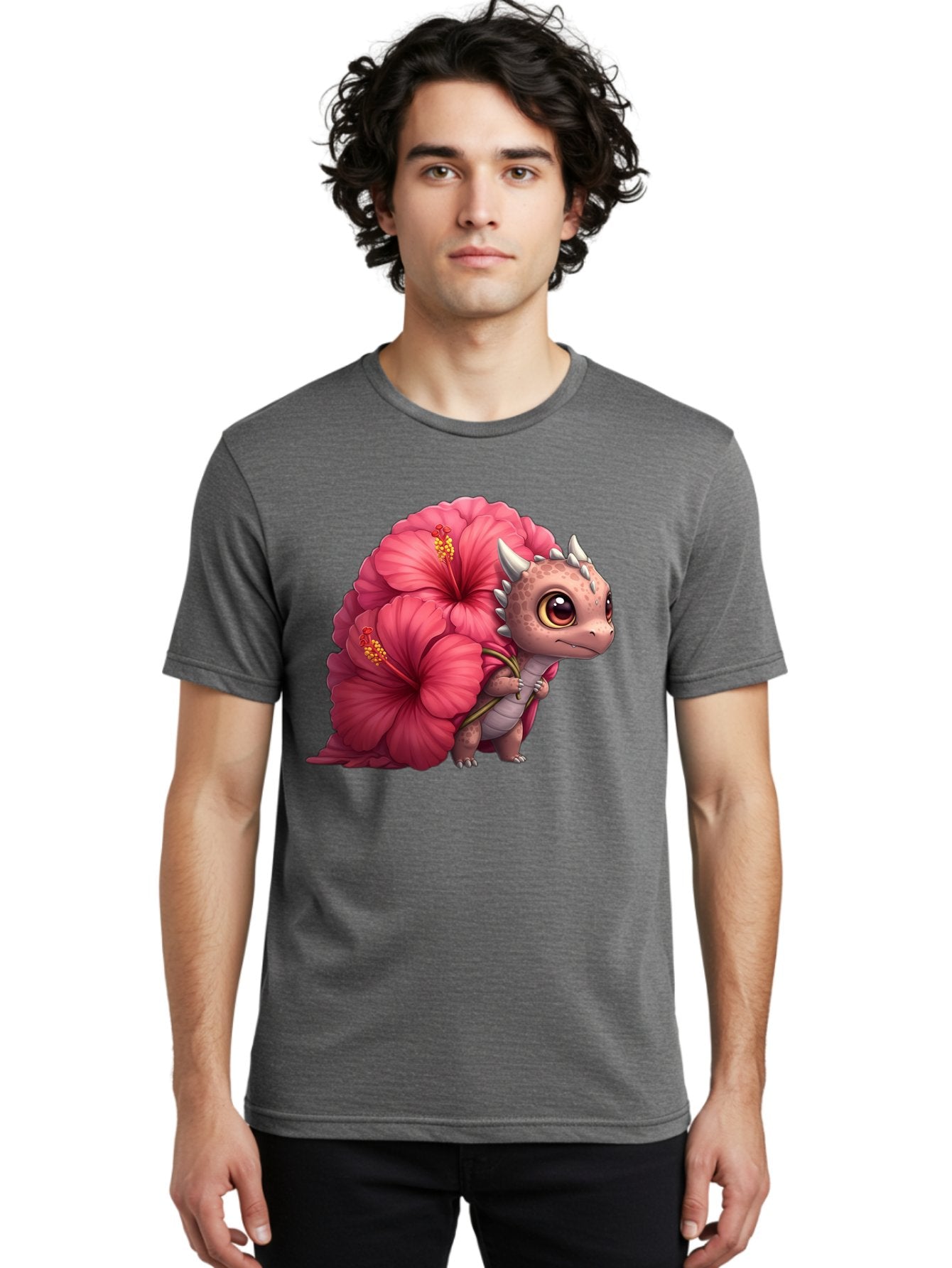 Pink-Hibiscus-Dinosaur Men'S Graphic Tee, 100% Cotton, Comfortable Casual Summer Wear, Machine Washable, Vintage Camera, Old Camera, Antique Camera, Black Camera, Classic Photography, Photography Equipment, Nostalgic Device, Film Camera, Baj686 22