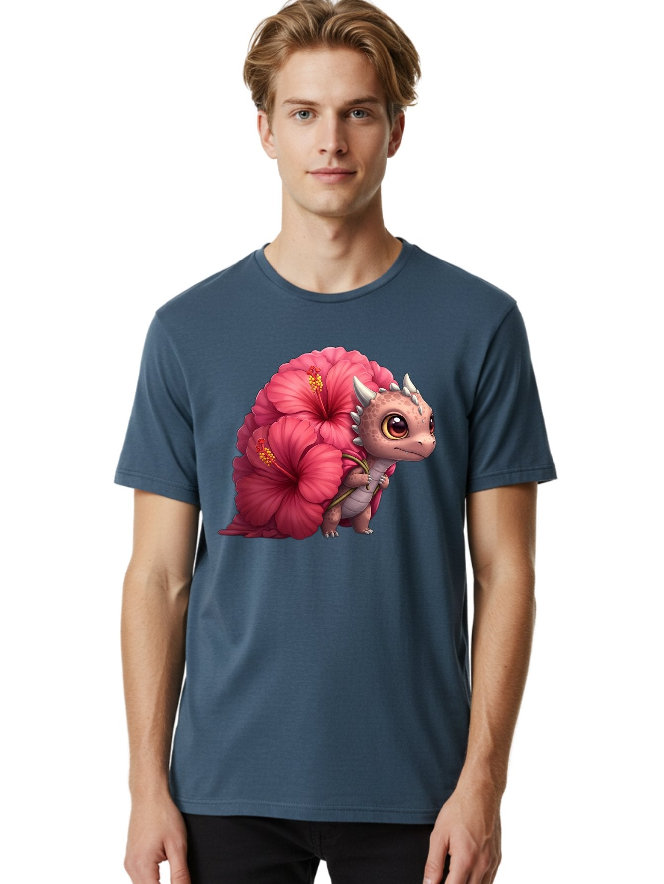 Pink-Hibiscus-Dinosaur Men'S Graphic Tee, 100% Cotton, Comfortable Casual Summer Wear, Machine Washable, Vintage Camera, Old Camera, Antique Camera, Black Camera, Classic Photography, Photography Equipment, Nostalgic Device, Film Camera, Baj686 25