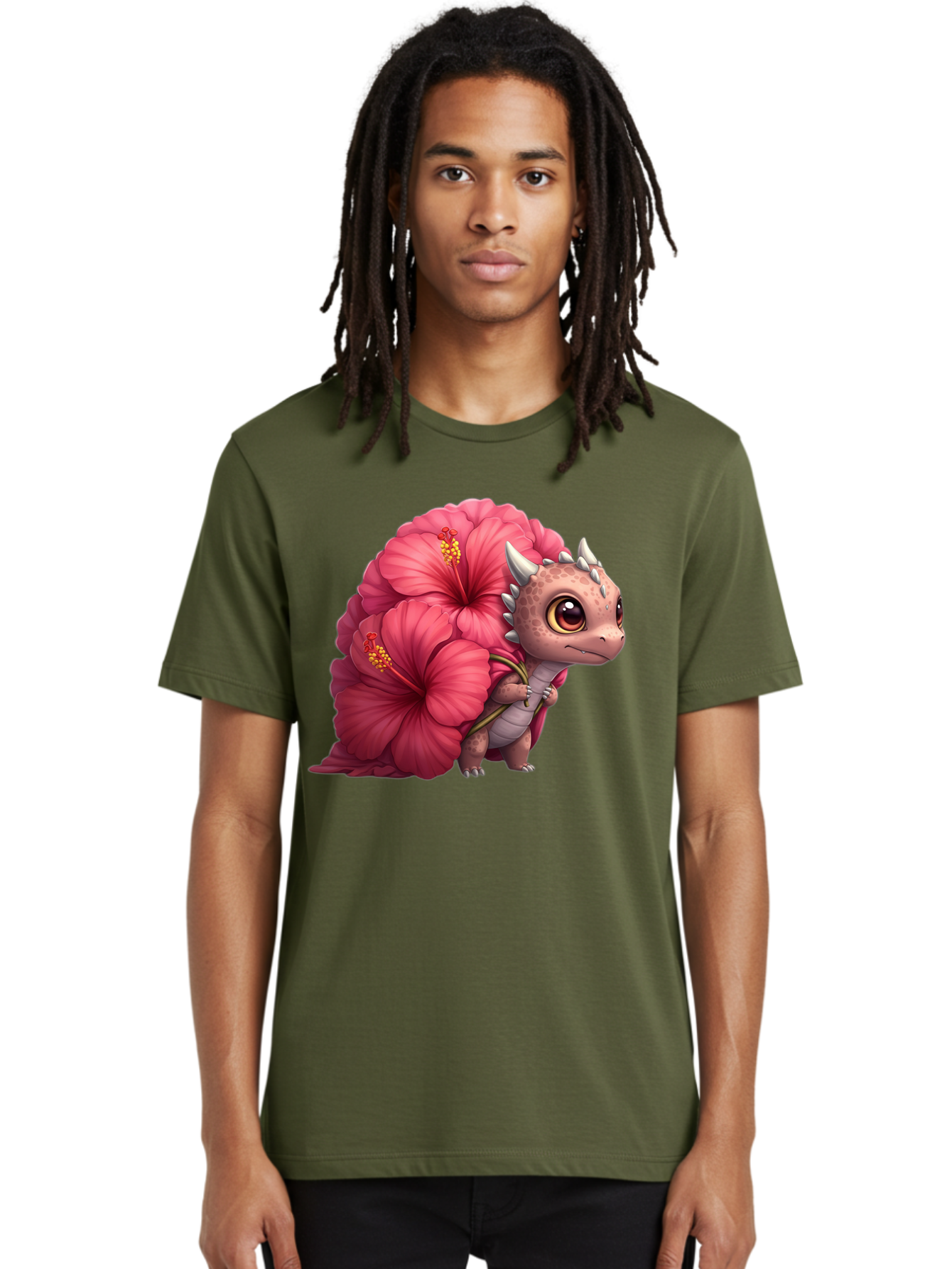 Pink-Hibiscus-Dinosaur Men'S Graphic Tee, 100% Cotton, Comfortable Casual Summer Wear, Machine Washable, Vintage Camera, Old Camera, Antique Camera, Black Camera, Classic Photography, Photography Equipment, Nostalgic Device, Film Camera, Baj686 28