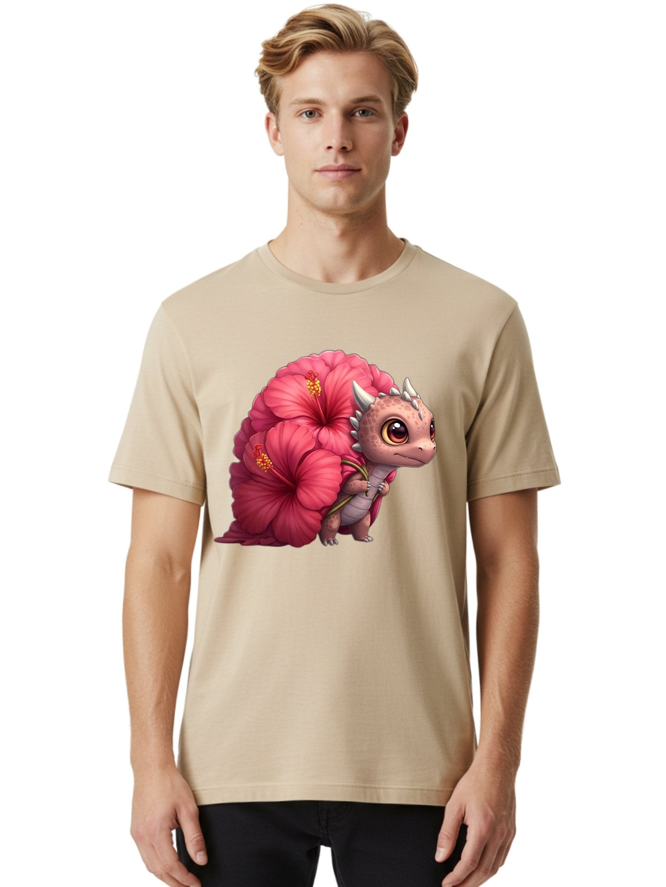 Pink-Hibiscus-Dinosaur Men'S Graphic Tee, 100% Cotton, Comfortable Casual Summer Wear, Machine Washable, Vintage Camera, Old Camera, Antique Camera, Black Camera, Classic Photography, Photography Equipment, Nostalgic Device, Film Camera, Baj686 28