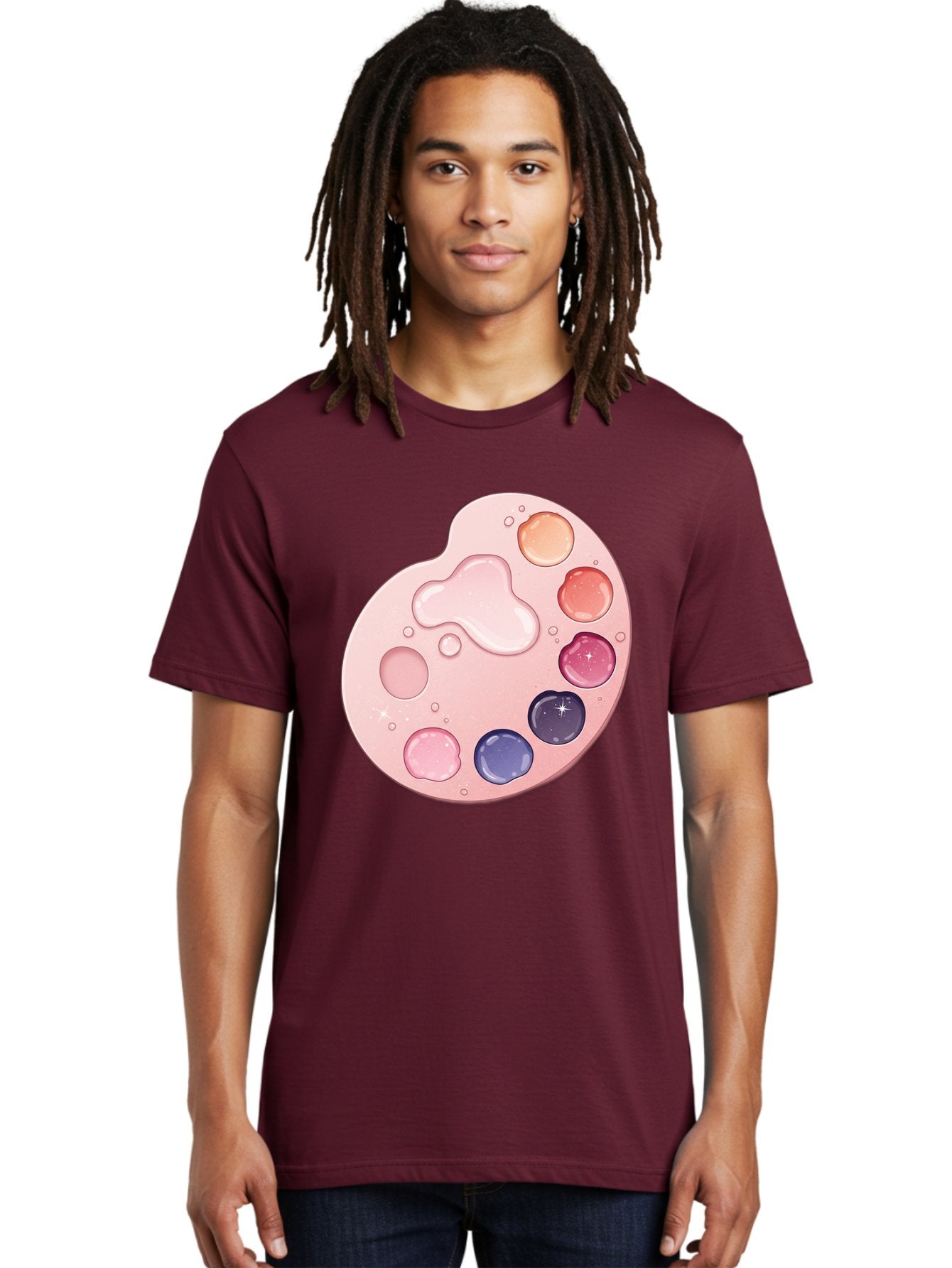 Pink-Painter-S-Palette Men'S Graphic Tee, 100% Cotton, Comfortable Casual Summer Wear, Machine Washable, Vintage Camera, Old Camera, Antique Camera, Black Camera, Classic Photography, Photography Equipment, Nostalgic Device, Film Camera, Baj691 18