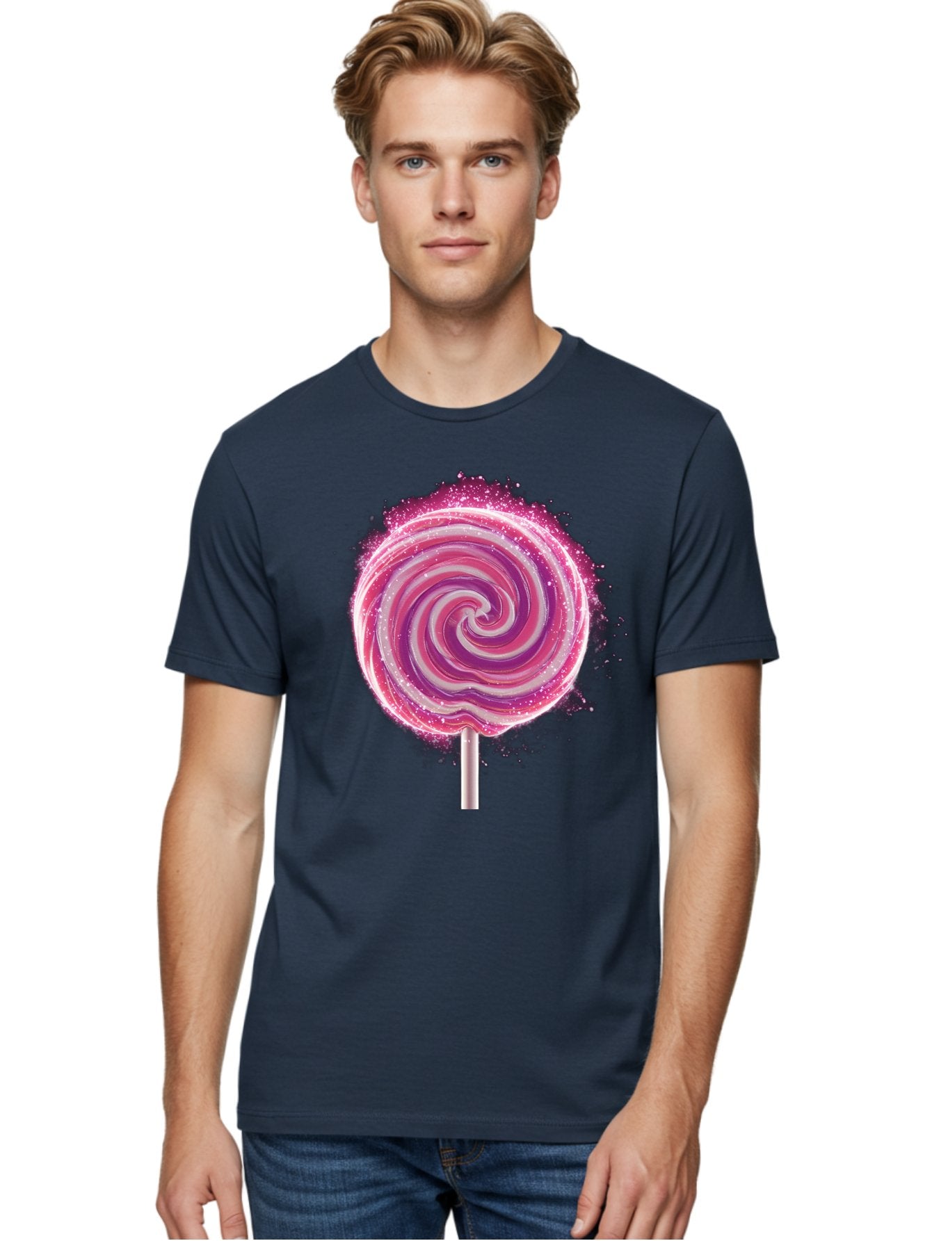 Pink-Swirl-Lollipop Men'S Graphic Tee, 100% Cotton, Comfortable Casual Summer Wear, Machine Washable, Vintage Camera, Old Camera, Antique Camera, Black Camera, Classic Photography, Photography Equipment, Nostalgic Device, Film Camera, Baj695 22
