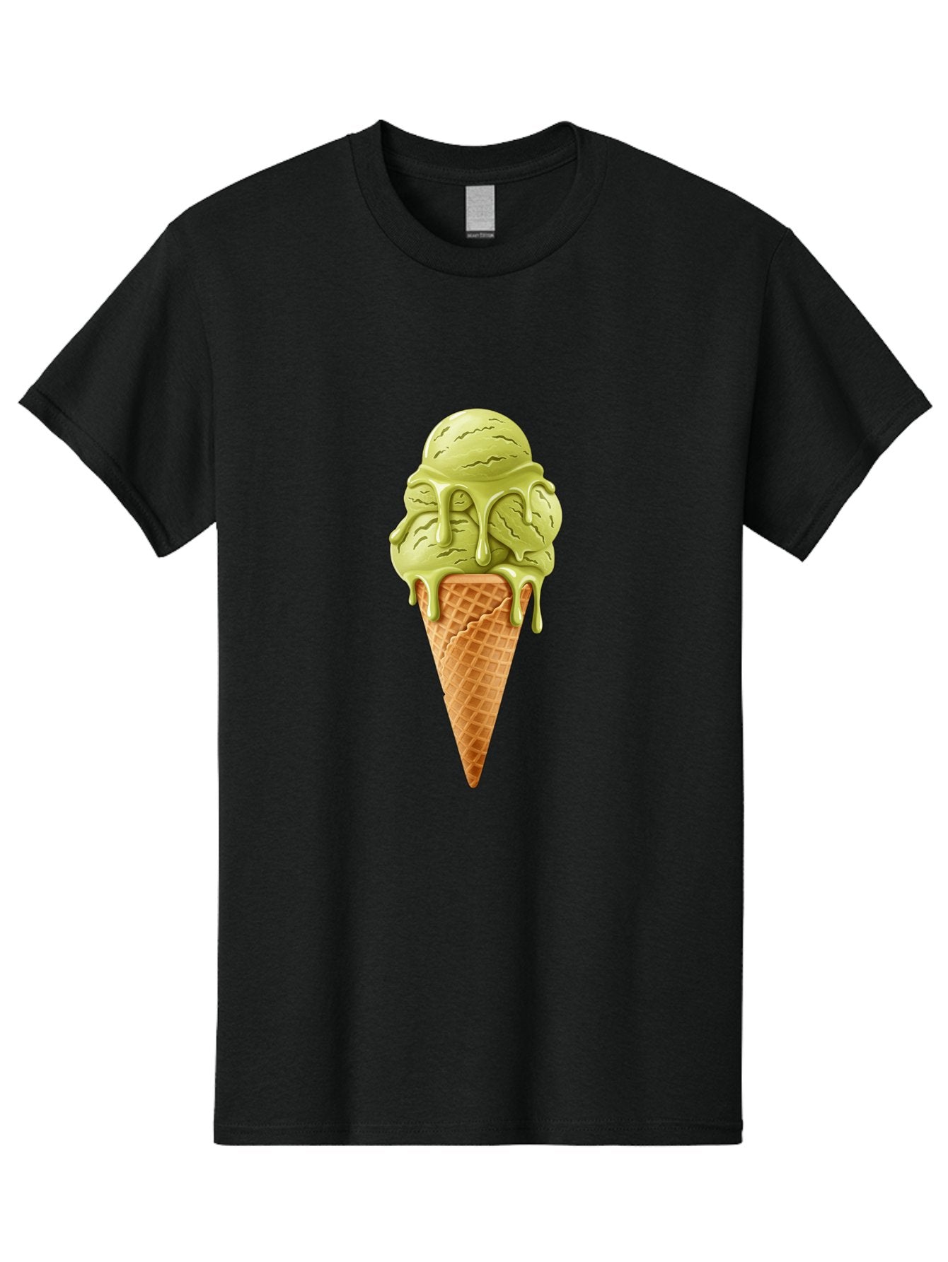 Pistachio-Ice-Cream-Cone Men'S Graphic Tee, 100% Cotton, Comfortable Casual Summer Wear, Machine Washable, Vintage Camera, Old Camera, Antique Camera, Black Camera, Classic Photography, Photography Equipment, Nostalgic Device, Film Camera, Baj697 7