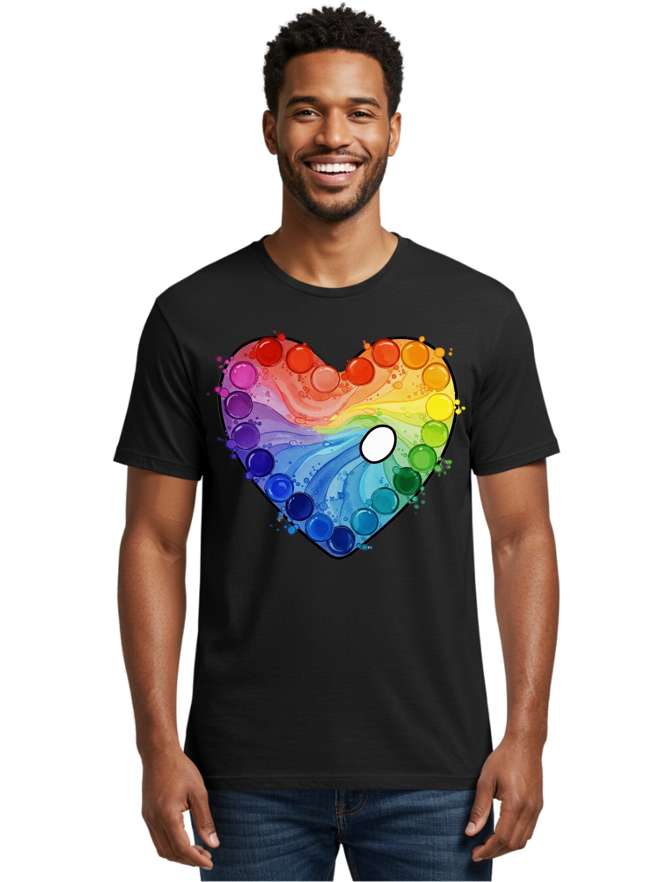 Pop-It-Heart-1 Men'S Graphic Tee, 100% Cotton, Comfortable Casual Summer Wear, Machine Washable, Vintage Camera, Old Camera, Antique Camera, Black Camera, Classic Photography, Photography Equipment, Nostalgic Device, Film Camera, Camera Art Baj698 29