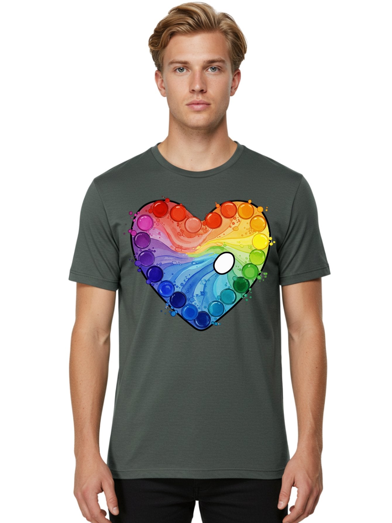 Pop-It-Heart-1 Men'S Graphic Tee, 100% Cotton, Comfortable Casual Summer Wear, Machine Washable, Vintage Camera, Old Camera, Antique Camera, Black Camera, Classic Photography, Photography Equipment, Nostalgic Device, Film Camera, Camera Art Baj698 21