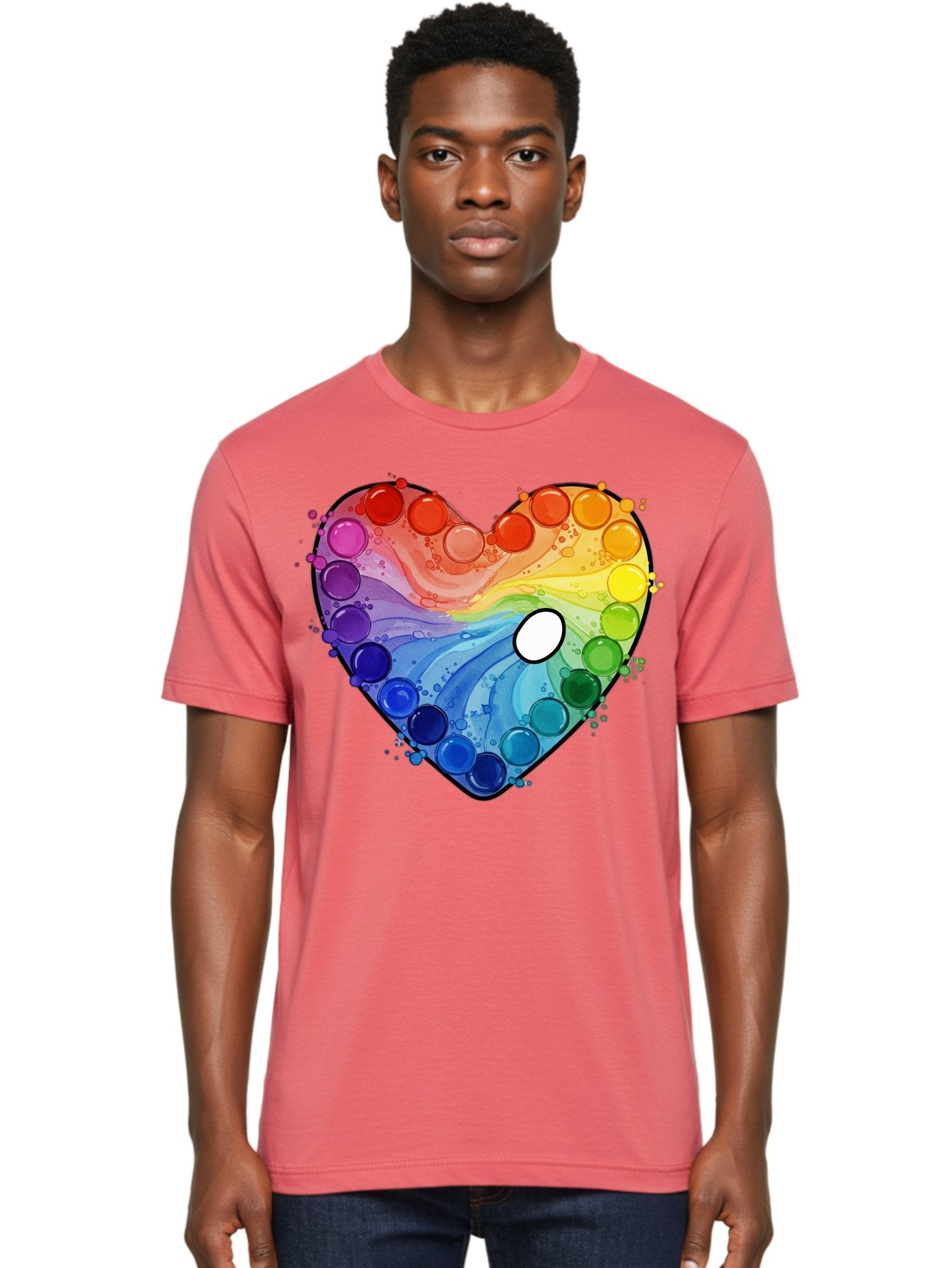 Pop-It-Heart-1 Men'S Graphic Tee, 100% Cotton, Comfortable Casual Summer Wear, Machine Washable, Vintage Camera, Old Camera, Antique Camera, Black Camera, Classic Photography, Photography Equipment, Nostalgic Device, Film Camera, Camera Art Baj698 18