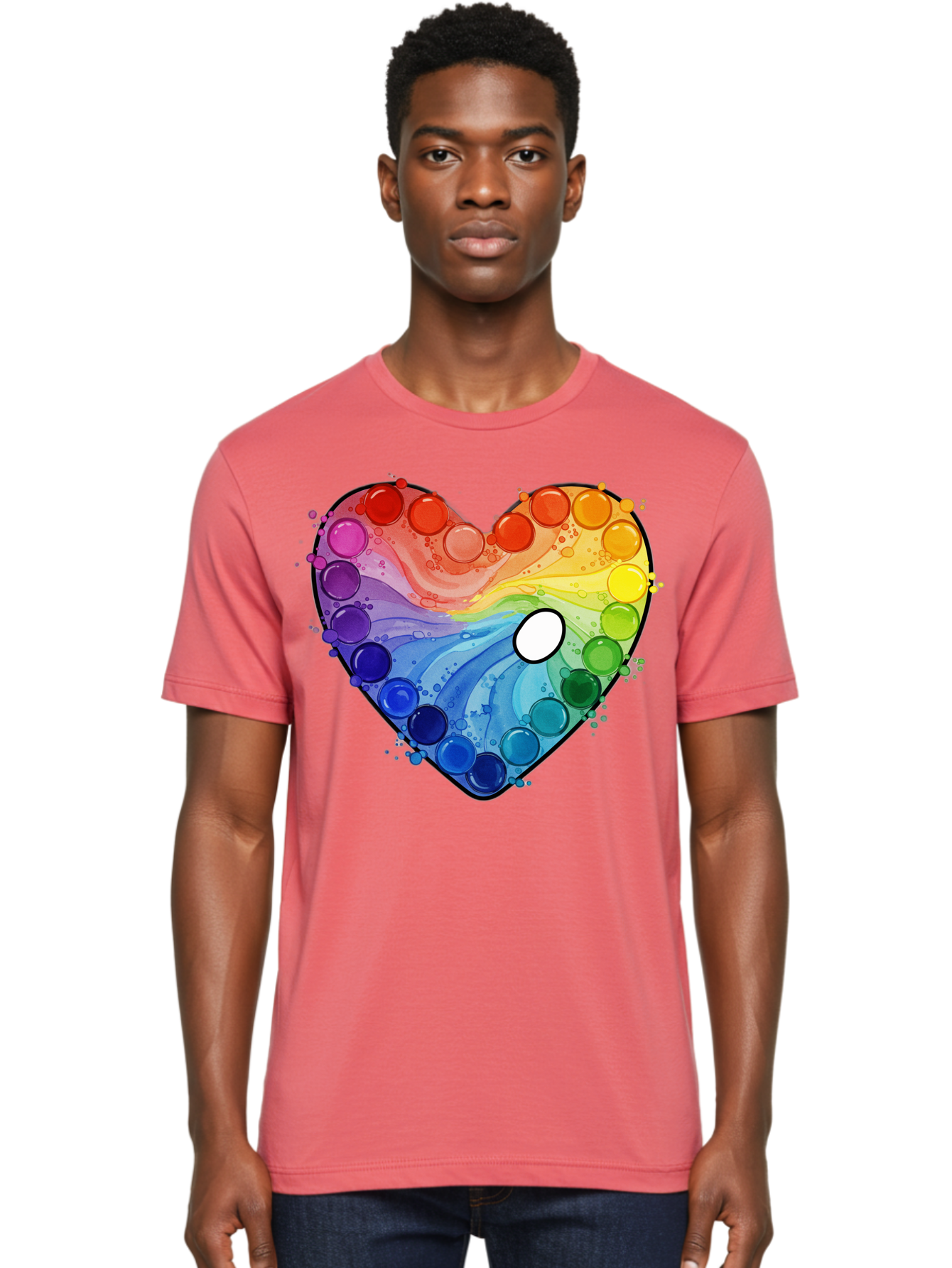 Pop-It-Heart-1 Men'S Graphic Tee, 100% Cotton, Comfortable Casual Summer Wear, Machine Washable, Vintage Camera, Old Camera, Antique Camera, Black Camera, Classic Photography, Photography Equipment, Nostalgic Device, Film Camera, Camera Art Baj698 27