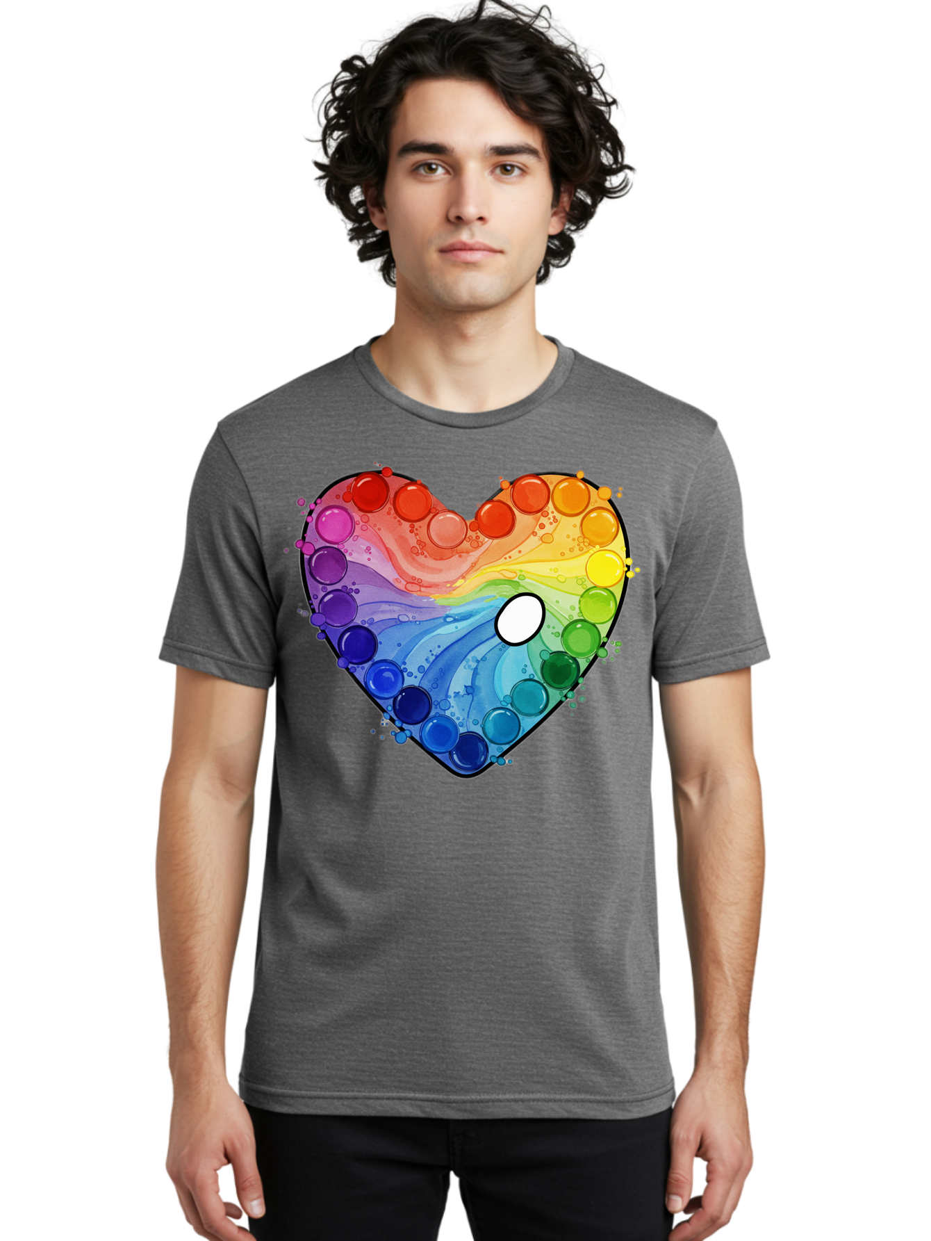 Pop-It-Heart-1 Men'S Graphic Tee, 100% Cotton, Comfortable Casual Summer Wear, Machine Washable, Vintage Camera, Old Camera, Antique Camera, Black Camera, Classic Photography, Photography Equipment, Nostalgic Device, Film Camera, Camera Art Baj698 24