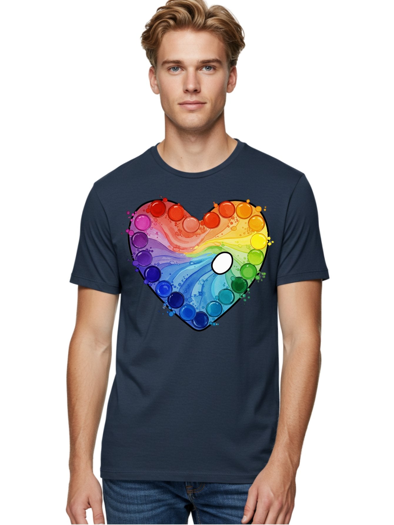 Pop-It-Heart-1 Men'S Graphic Tee, 100% Cotton, Comfortable Casual Summer Wear, Machine Washable, Vintage Camera, Old Camera, Antique Camera, Black Camera, Classic Photography, Photography Equipment, Nostalgic Device, Film Camera, Camera Art Baj698 23