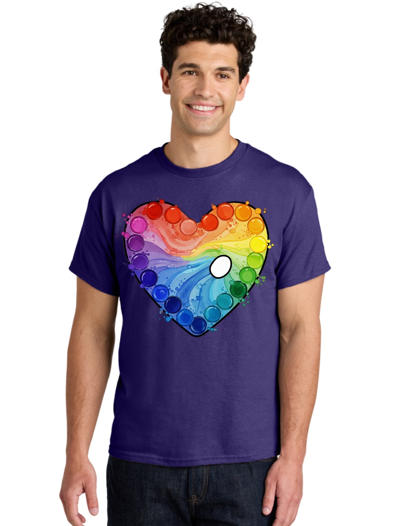 Pop-It-Heart-1 Men'S Graphic Tee, 100% Cotton, Comfortable Casual Summer Wear, Machine Washable, Vintage Camera, Old Camera, Antique Camera, Black Camera, Classic Photography, Photography Equipment, Nostalgic Device, Film Camera, Camera Art Baj698 27