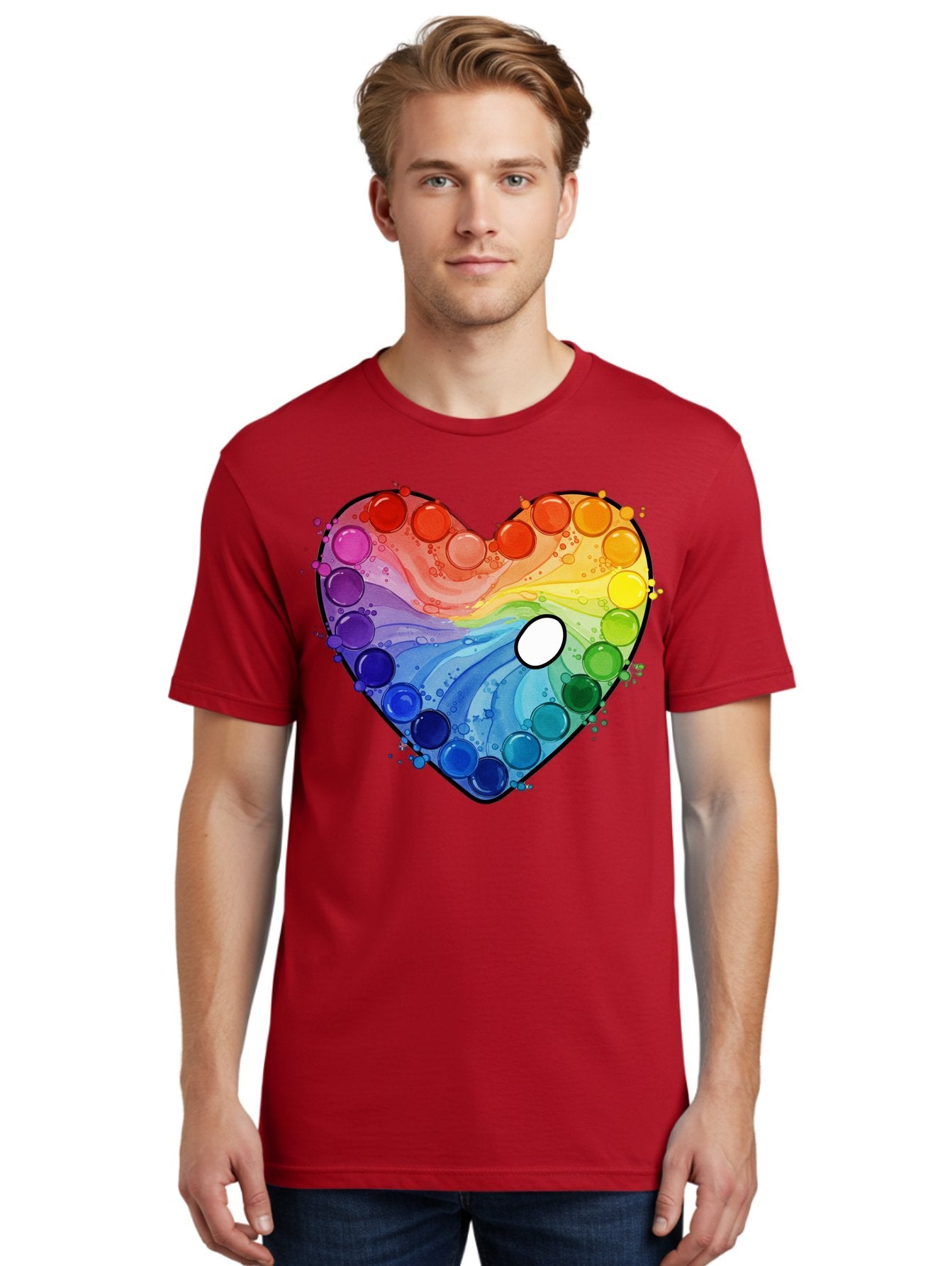 Pop-It-Heart-1 Men'S Graphic Tee, 100% Cotton, Comfortable Casual Summer Wear, Machine Washable, Vintage Camera, Old Camera, Antique Camera, Black Camera, Classic Photography, Photography Equipment, Nostalgic Device, Film Camera, Camera Art Baj698 16