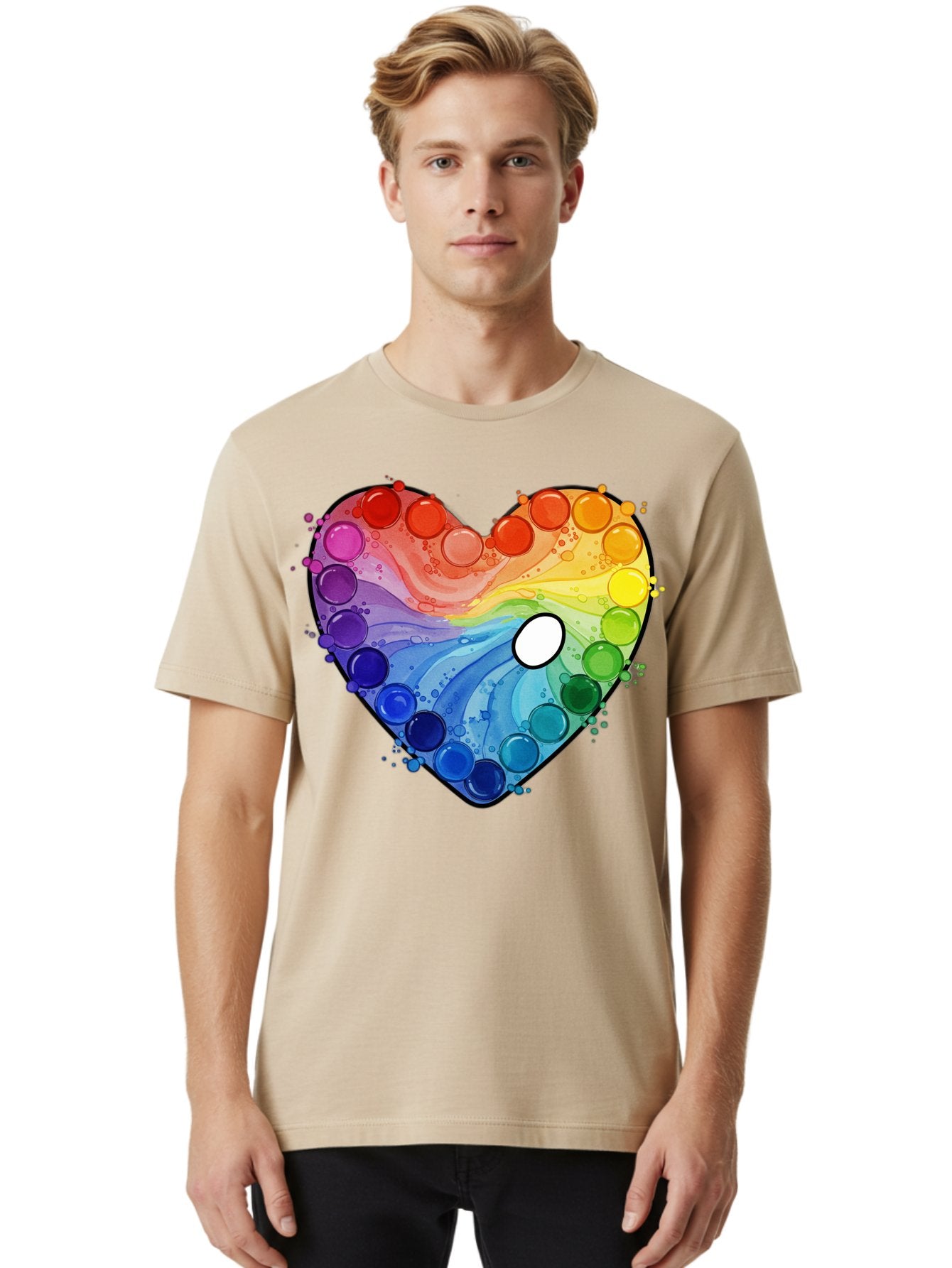 Pop-It-Heart-1 Men'S Graphic Tee, 100% Cotton, Comfortable Casual Summer Wear, Machine Washable, Vintage Camera, Old Camera, Antique Camera, Black Camera, Classic Photography, Photography Equipment, Nostalgic Device, Film Camera, Camera Art Baj698 25