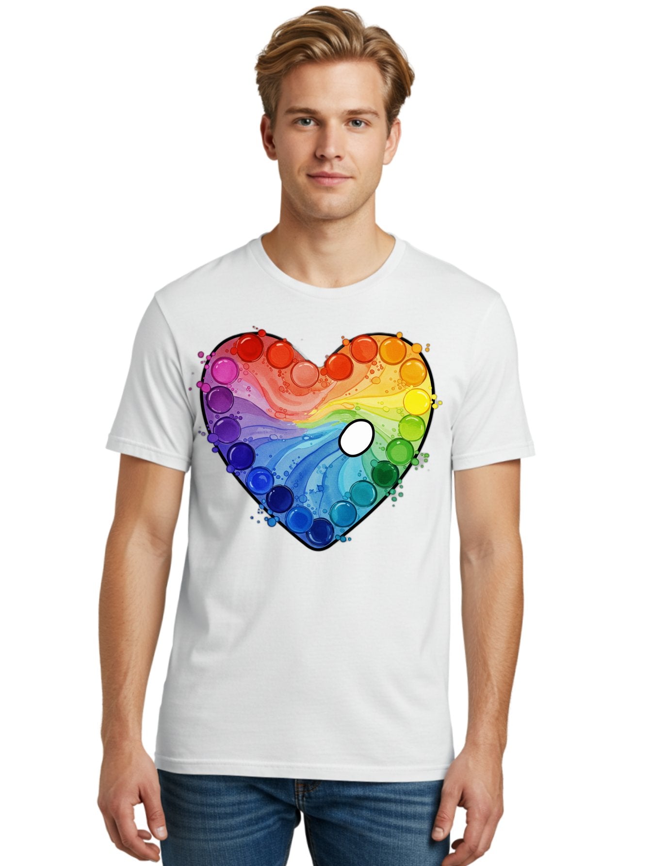 Pop-It-Heart-1 Men'S Graphic Tee, 100% Cotton, Comfortable Casual Summer Wear, Machine Washable, Vintage Camera, Old Camera, Antique Camera, Black Camera, Classic Photography, Photography Equipment, Nostalgic Device, Film Camera, Camera Art Baj698 17