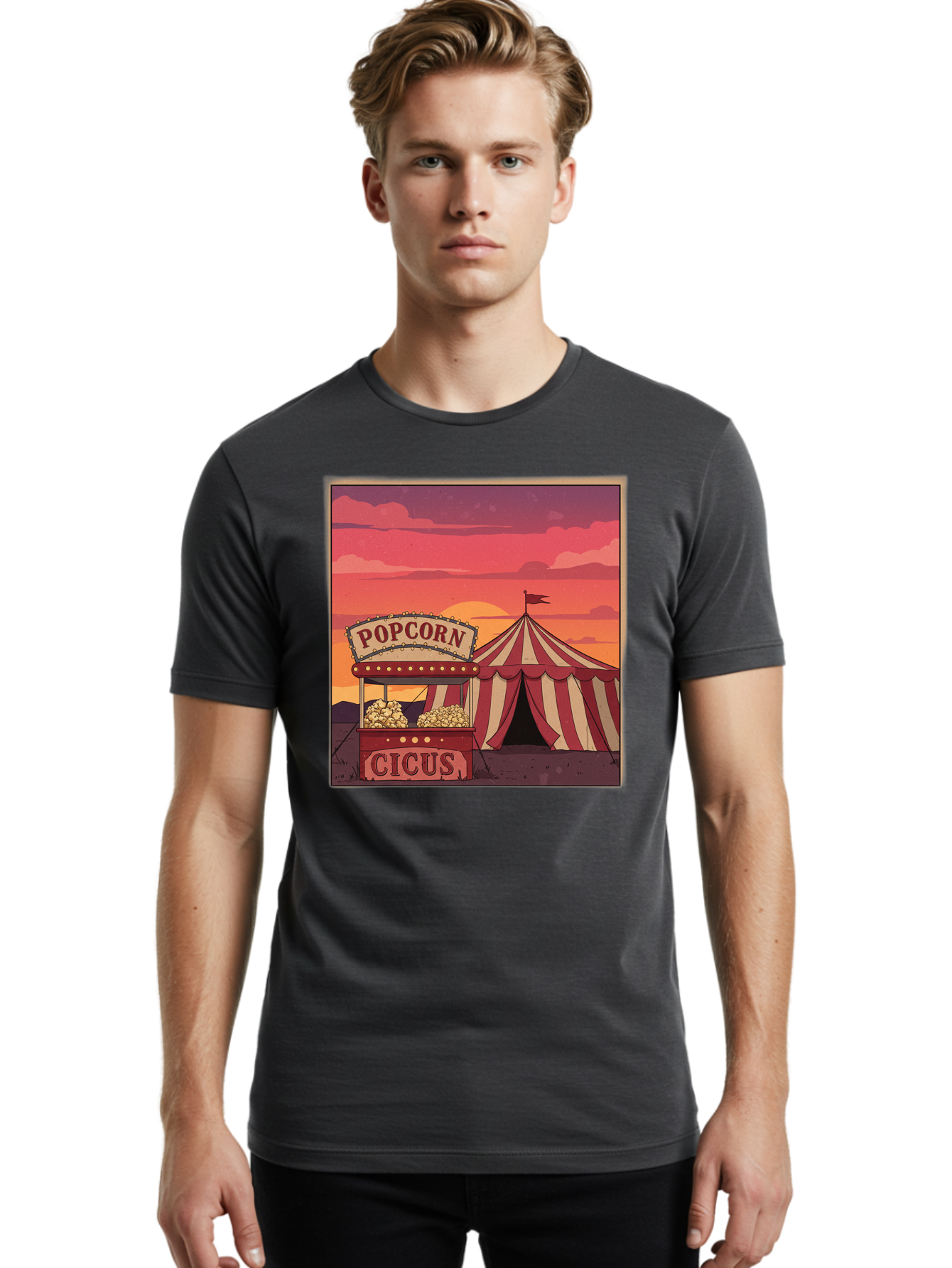 Popcorn-Cicus Men'S Graphic Tee, 100% Cotton, Comfortable Casual Summer Wear, Machine Washable, Vintage Camera, Old Camera, Antique Camera, Black Camera, Classic Photography, Photography Equipment, Nostalgic Device, Film Camera, Camera Art Baj700 18