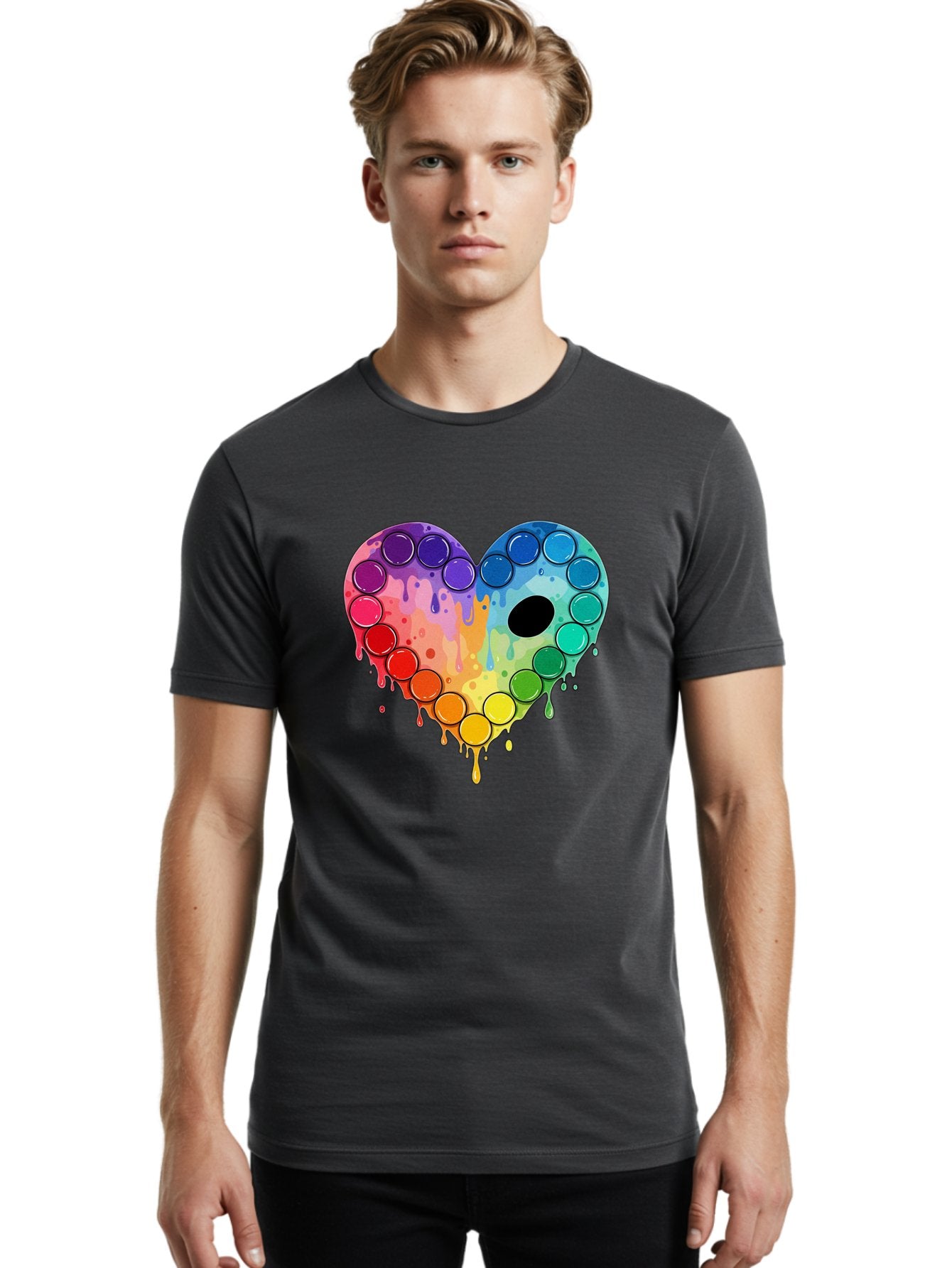 Popit-Heart Men'S Graphic Tee, 100% Cotton, Comfortable Casual Summer Wear, Machine Washable, Vintage Camera, Old Camera, Antique Camera, Black Camera, Classic Photography, Photography Equipment, Nostalgic Device, Film Camera, Camera Art Baj701 22