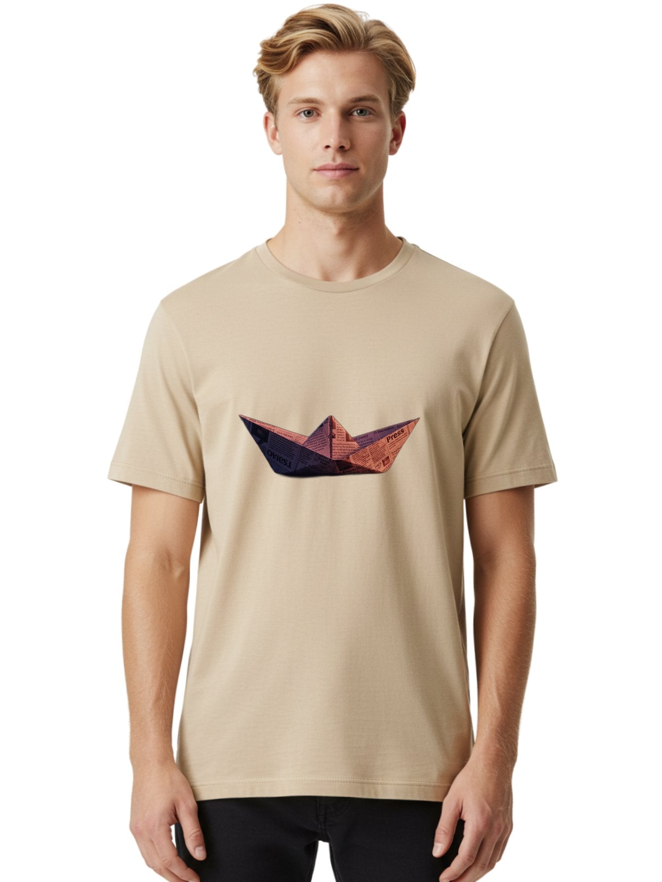 Press-Paper-Boat Men'S Graphic Tee, 100% Cotton, Comfortable Casual Summer Wear, Machine Washable, Vintage Camera, Old Camera, Antique Camera, Black Camera, Classic Photography, Photography Equipment, Nostalgic Device, Film Camera, Camera Art Baj707 19