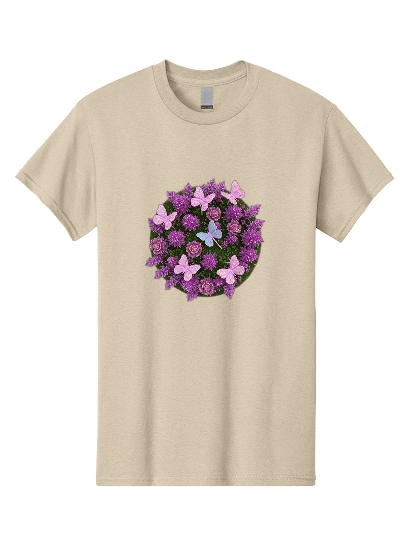 Purple-Flowers-With-Butterflies Men'S Graphic Tee, 100% Cotton, Comfortable Casual Summer Wear, Machine Washable, Vintage Camera, Old Camera, Antique Camera, Black Camera, Classic Photography, Photography Equipment, Nostalgic Device, Baj713 11