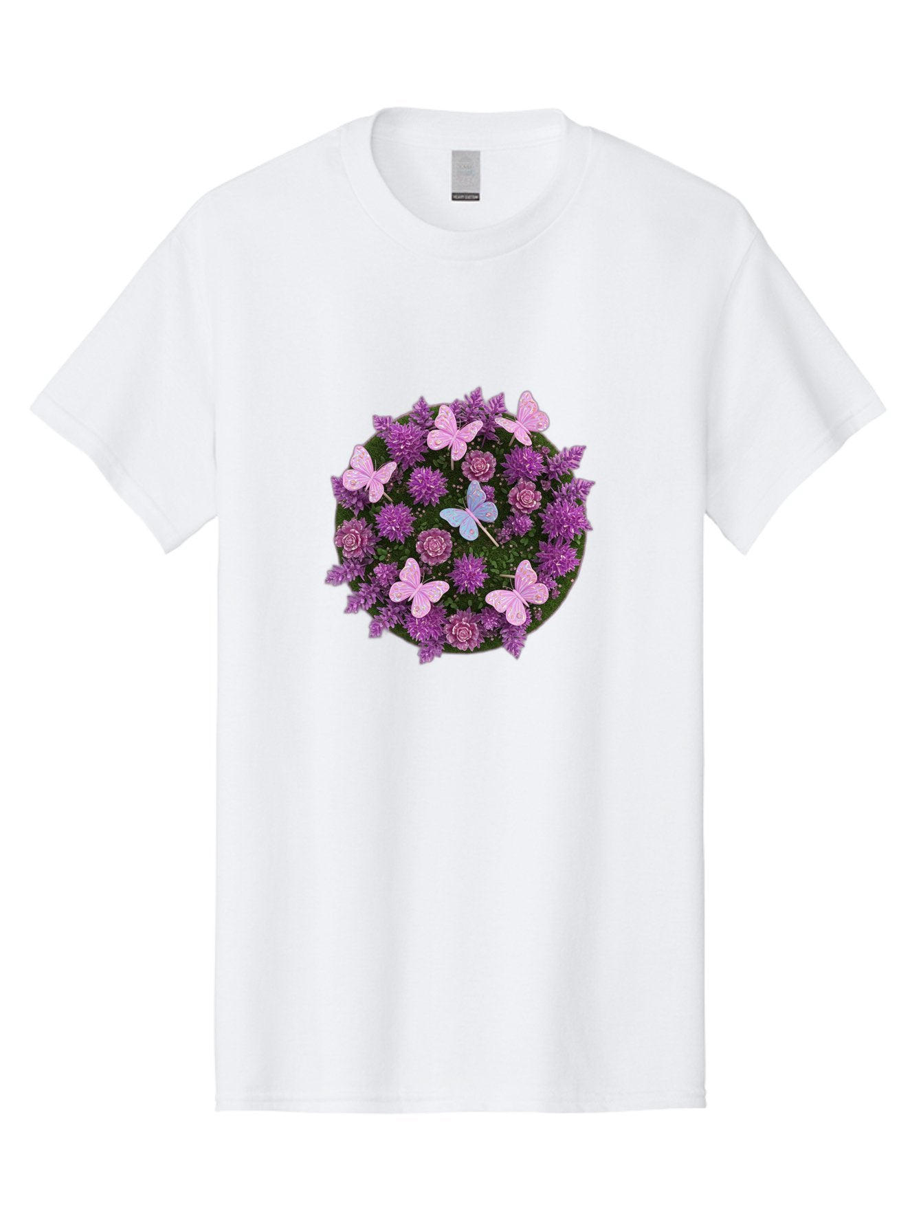 Purple-Flowers-With-Butterflies Men'S Graphic Tee, 100% Cotton, Comfortable Casual Summer Wear, Machine Washable, Vintage Camera, Old Camera, Antique Camera, Black Camera, Classic Photography, Photography Equipment, Nostalgic Device, Baj713 13
