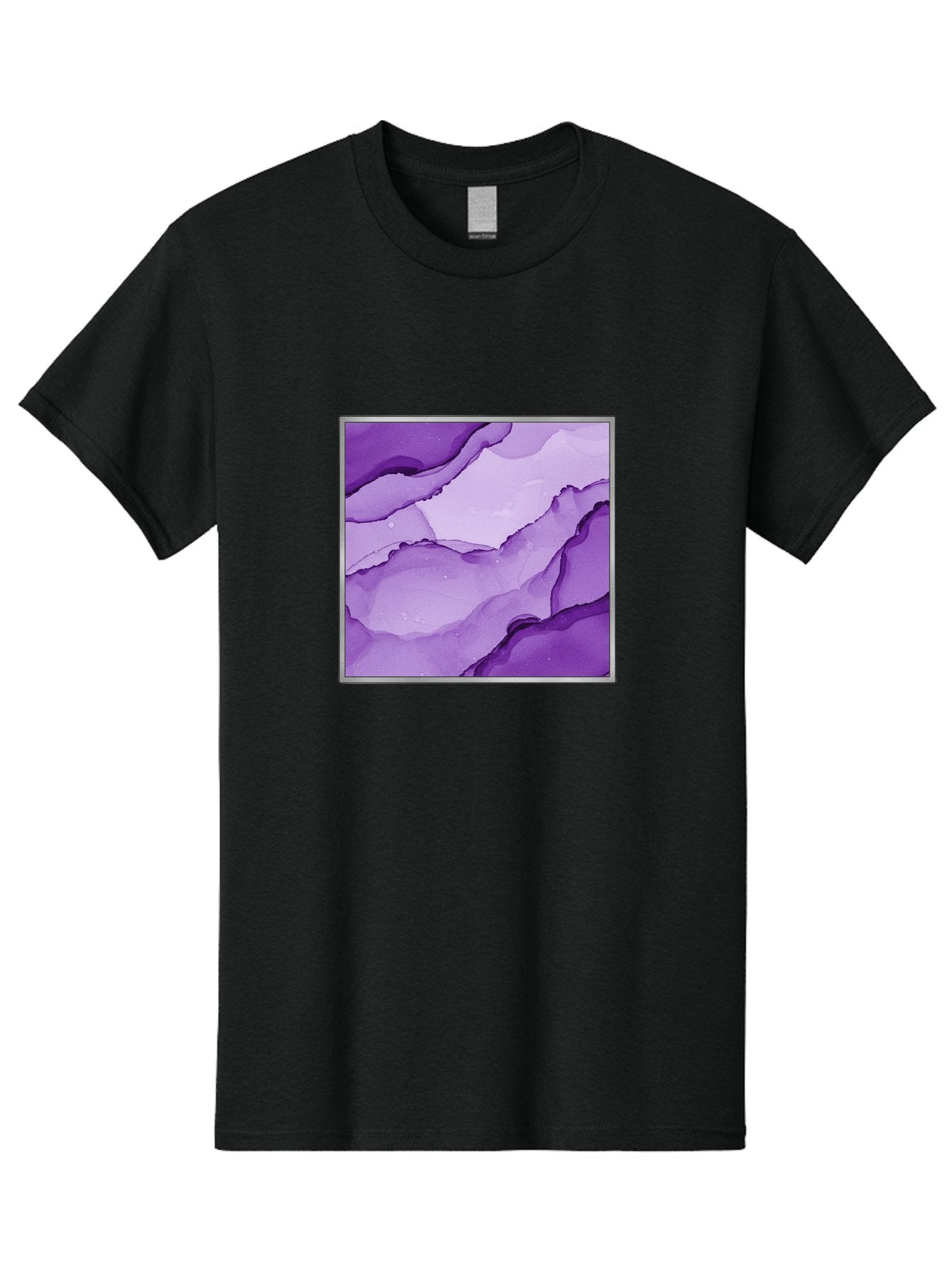 Purple-Marble-Pattern Men'S Graphic Tee, 100% Cotton, Comfortable Casual Summer Wear, Machine Washable, Vintage Camera, Old Camera, Antique Camera, Black Camera, Classic Photography, Photography Equipment, Nostalgic Device, Film Camera, Baj714